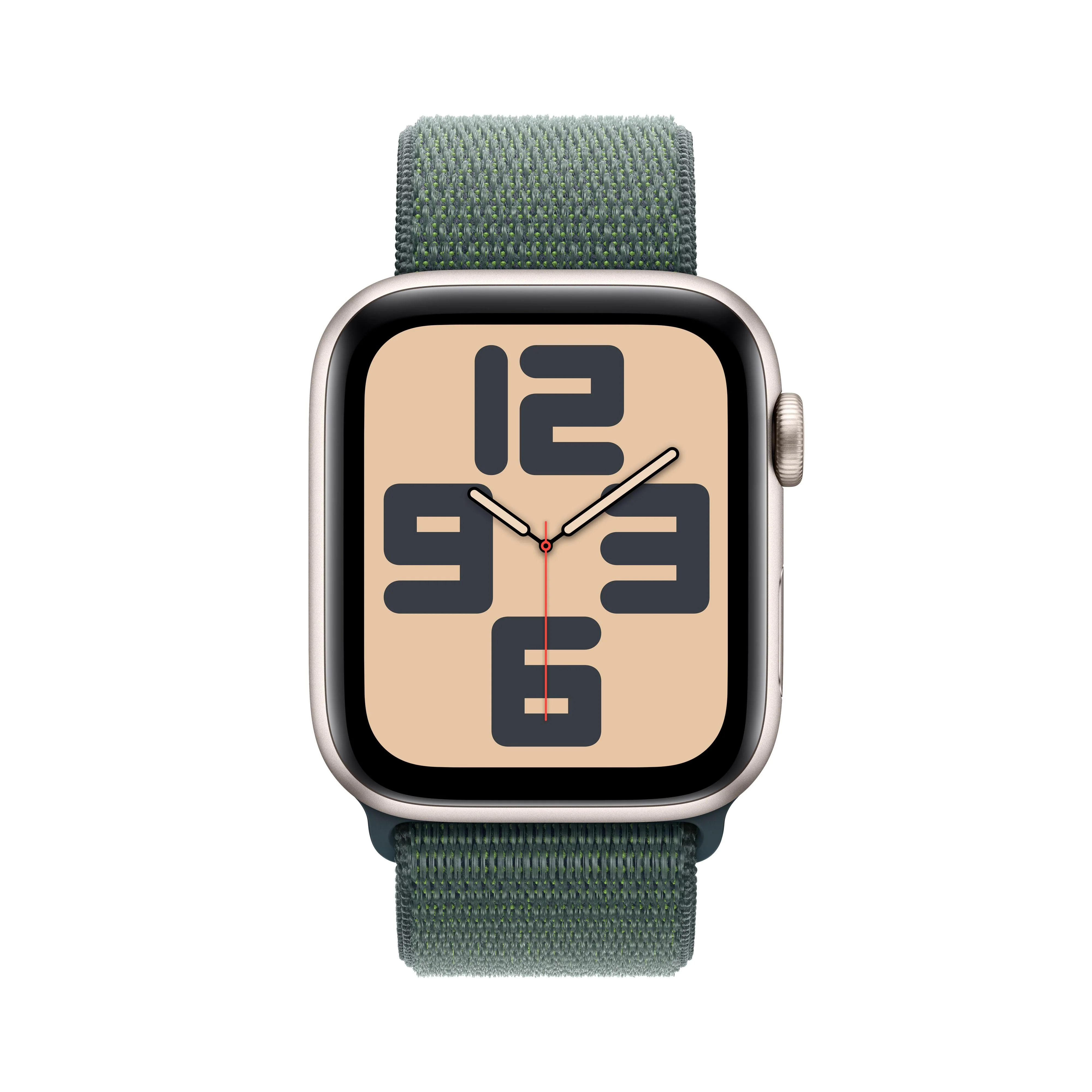 Apple Watch SE GPS 44mm Starlight Aluminium Case with Lake Green Sport Loop - Image 2