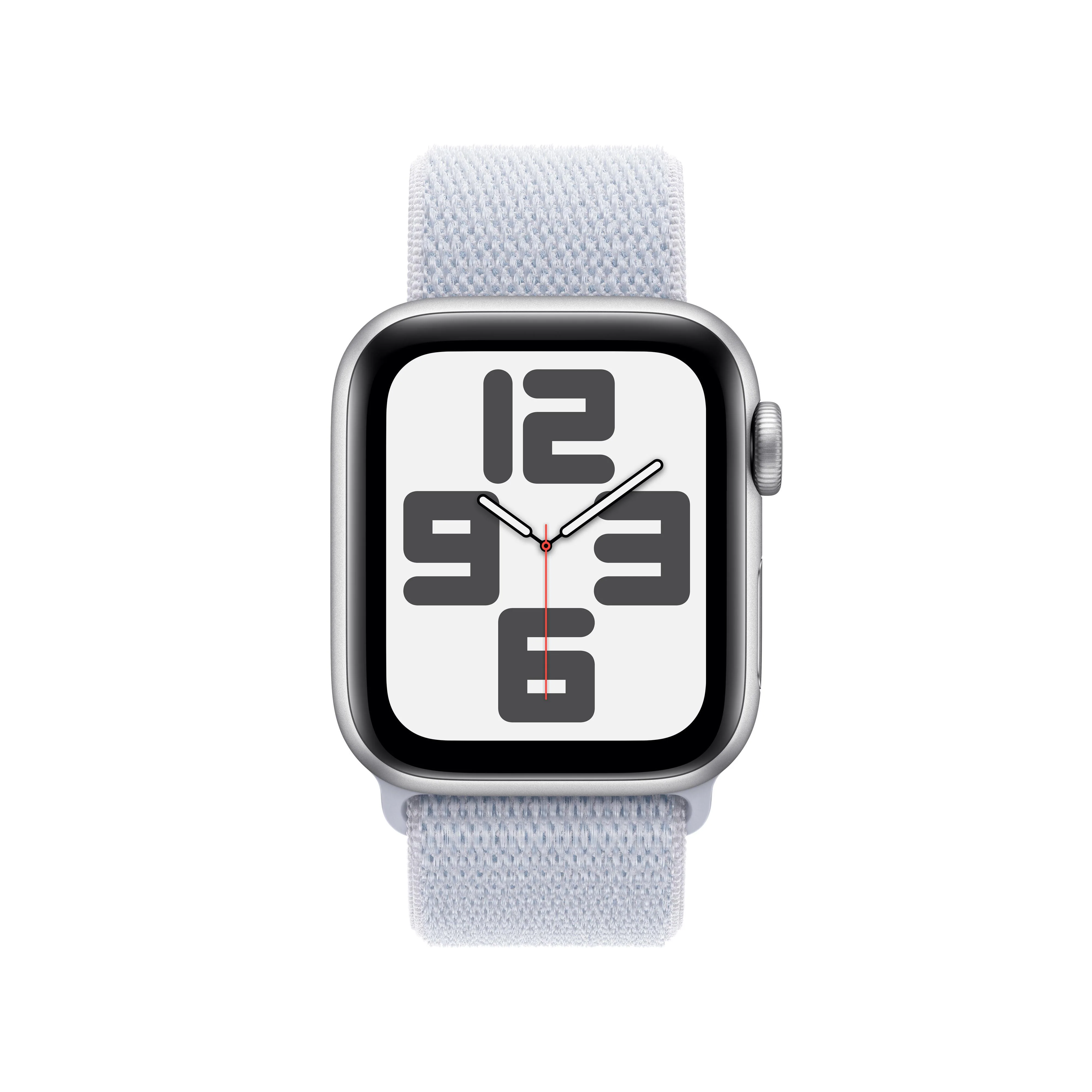 Apple Watch SE GPS + Cellular 40mm Silver Aluminium Case with Blue Cloud Sport Loop - Image 2
