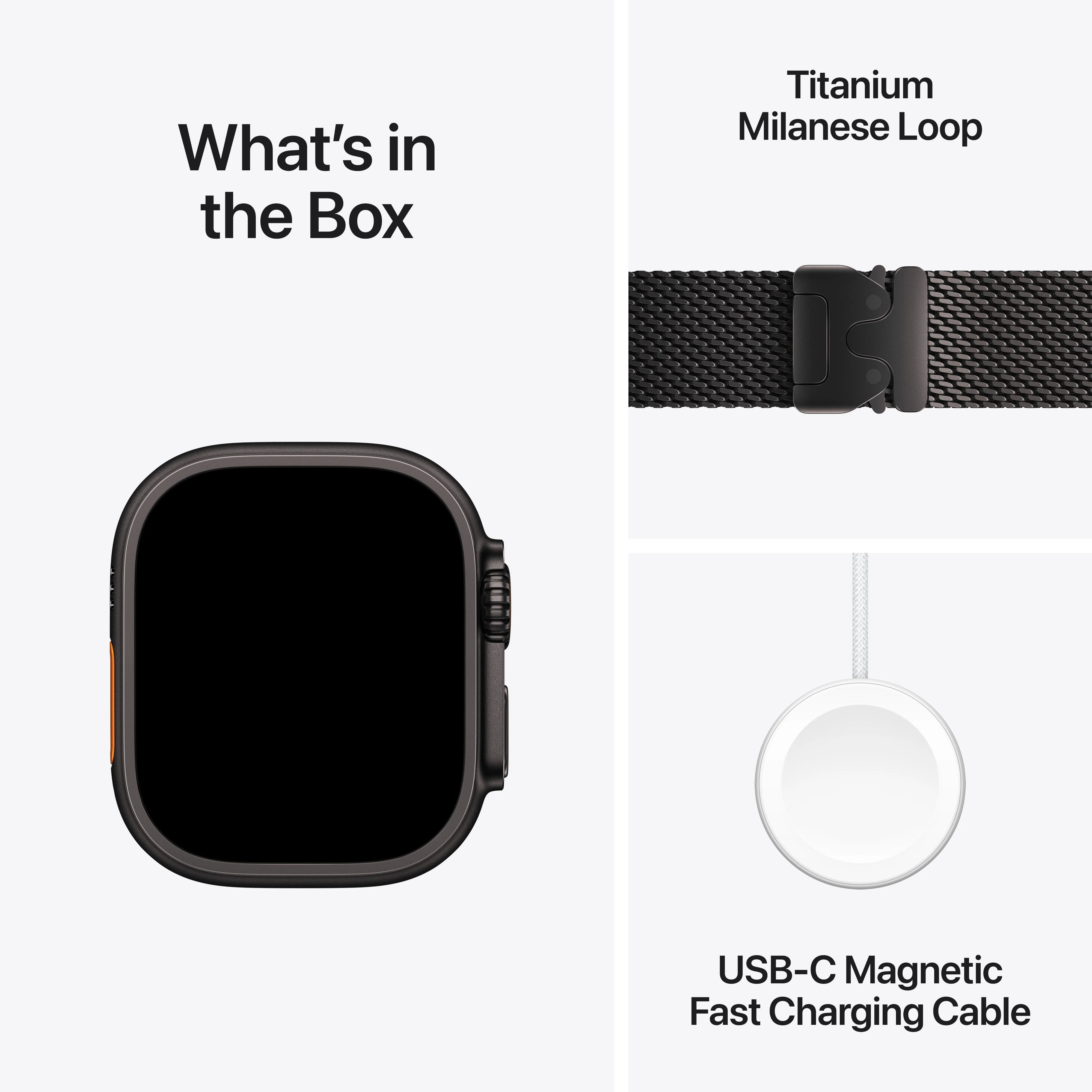 Apple Watch Ultra 2 GPS + Cellular 49mm Black Titanium Case with Black Titanium Milanese Loop - Medium - Image 9
