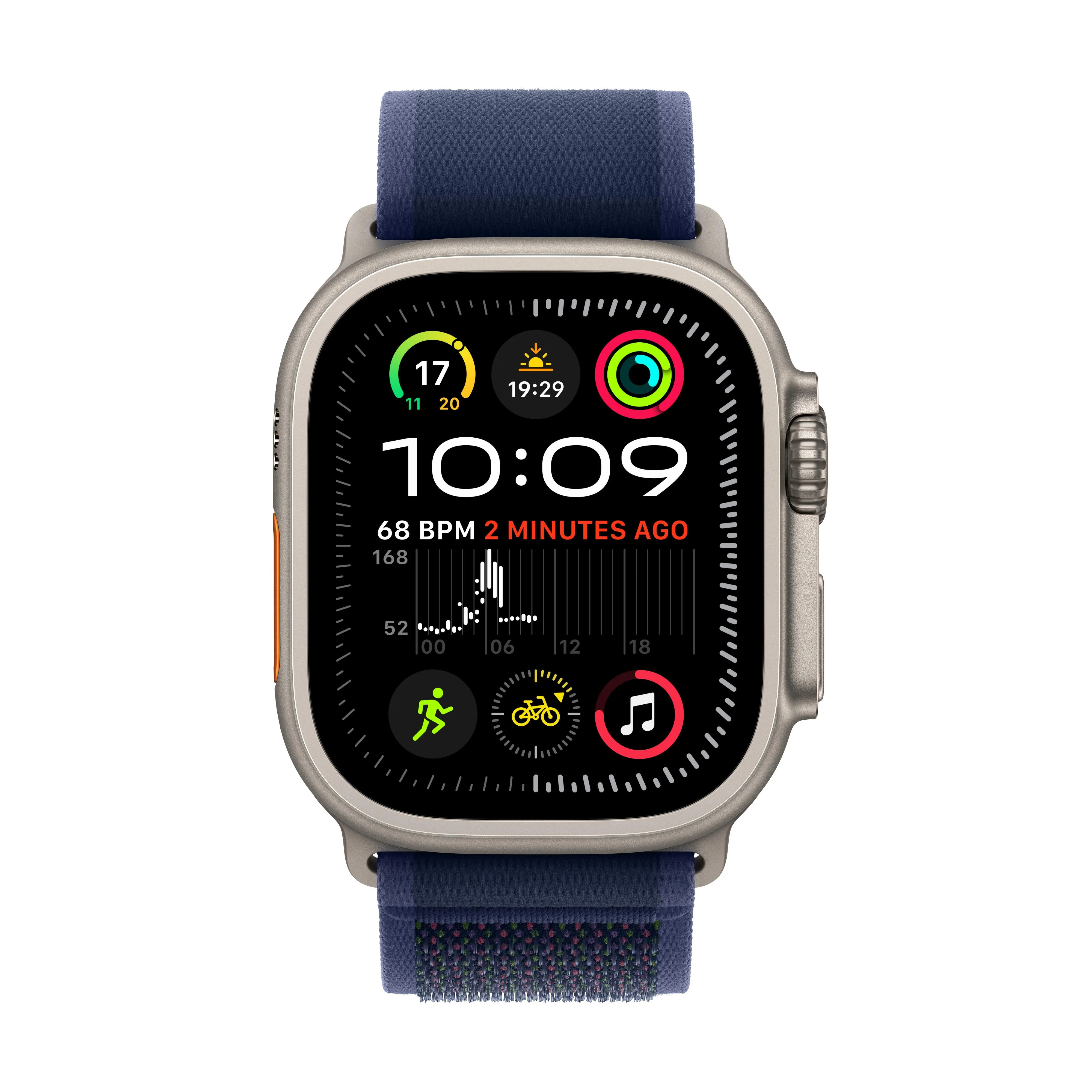 Apple Watch Ultra 2 GPS + Cellular 49mm Natural Titanium Case with Blue Trail Loop - M/L - Image 2