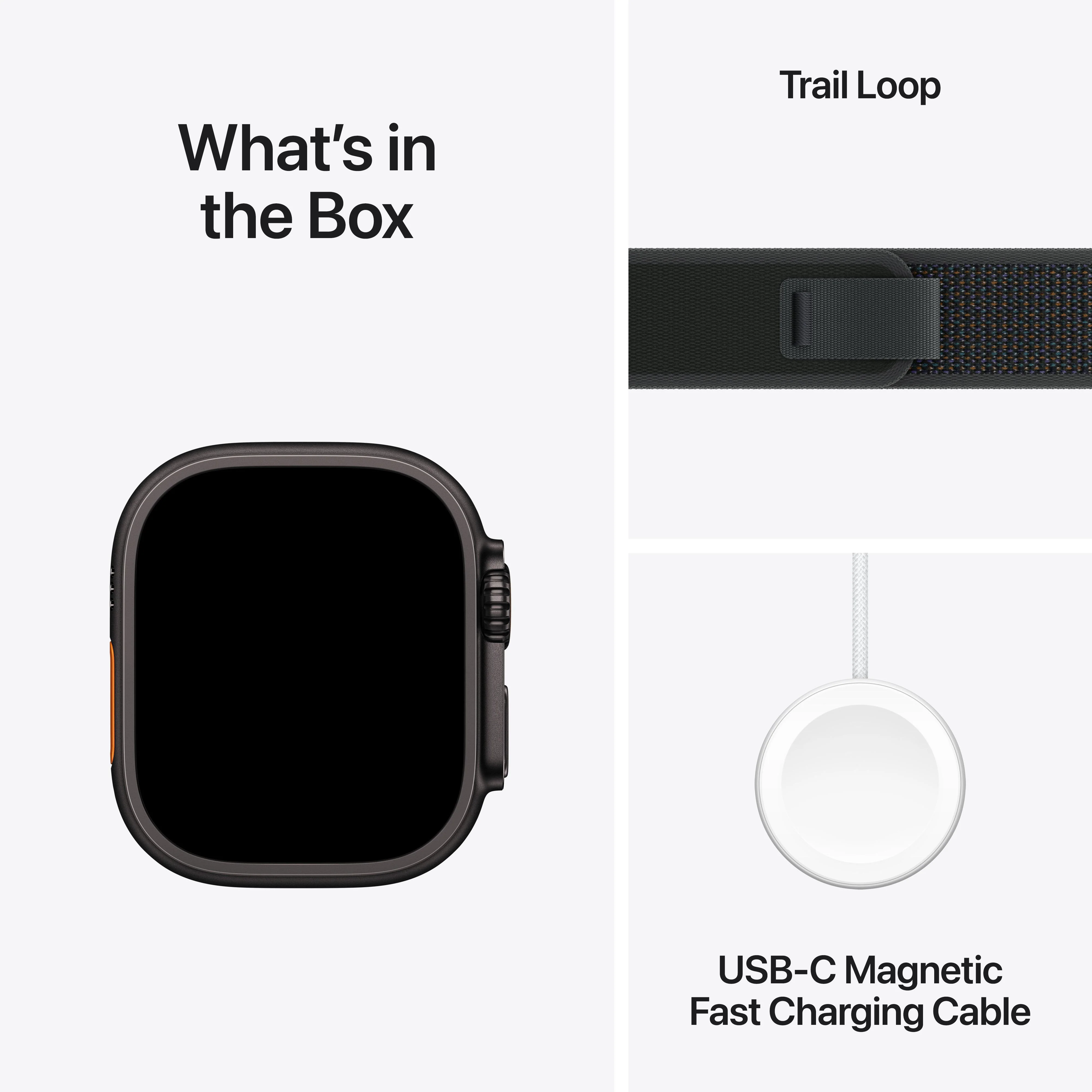 Apple Watch Ultra 2 GPS + Cellular 49mm Black Titanium Case with Black Trail Loop - S/M - Image 9