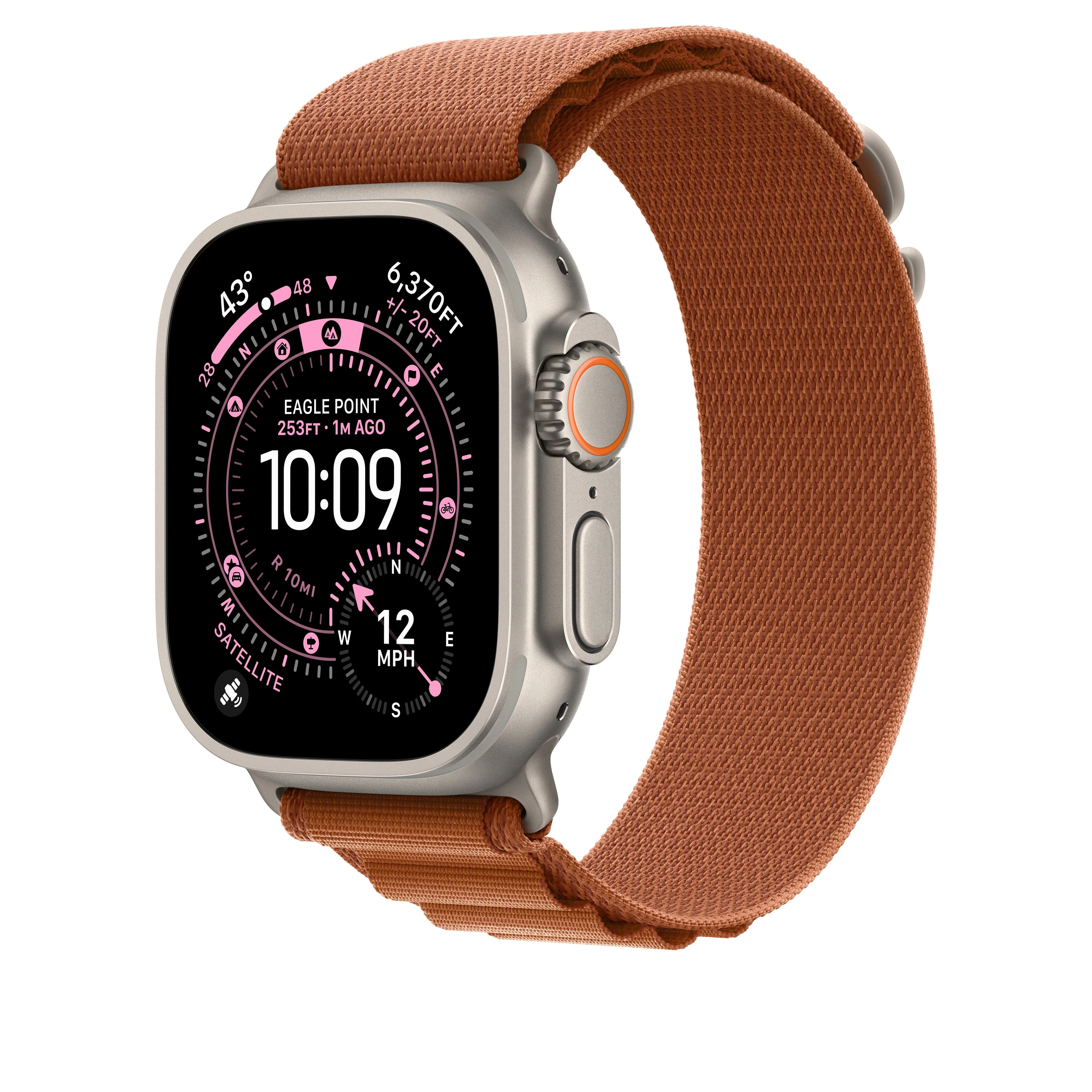 49mm Terracotta Alpine Loop - Medium - Natural Titanium Finish - Image 2