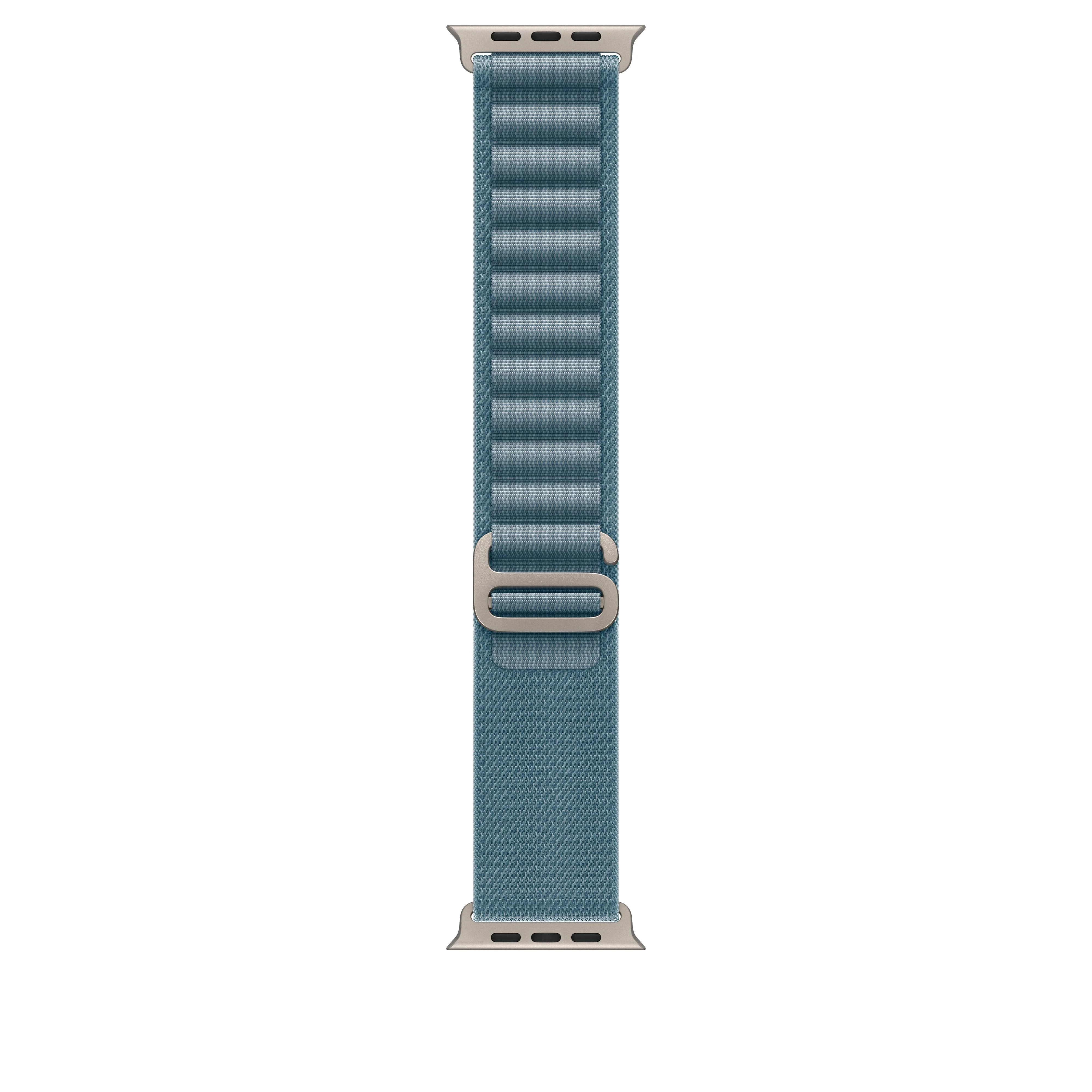 49mm Light Blue Alpine Loop - Medium - Natural Titanium Finish