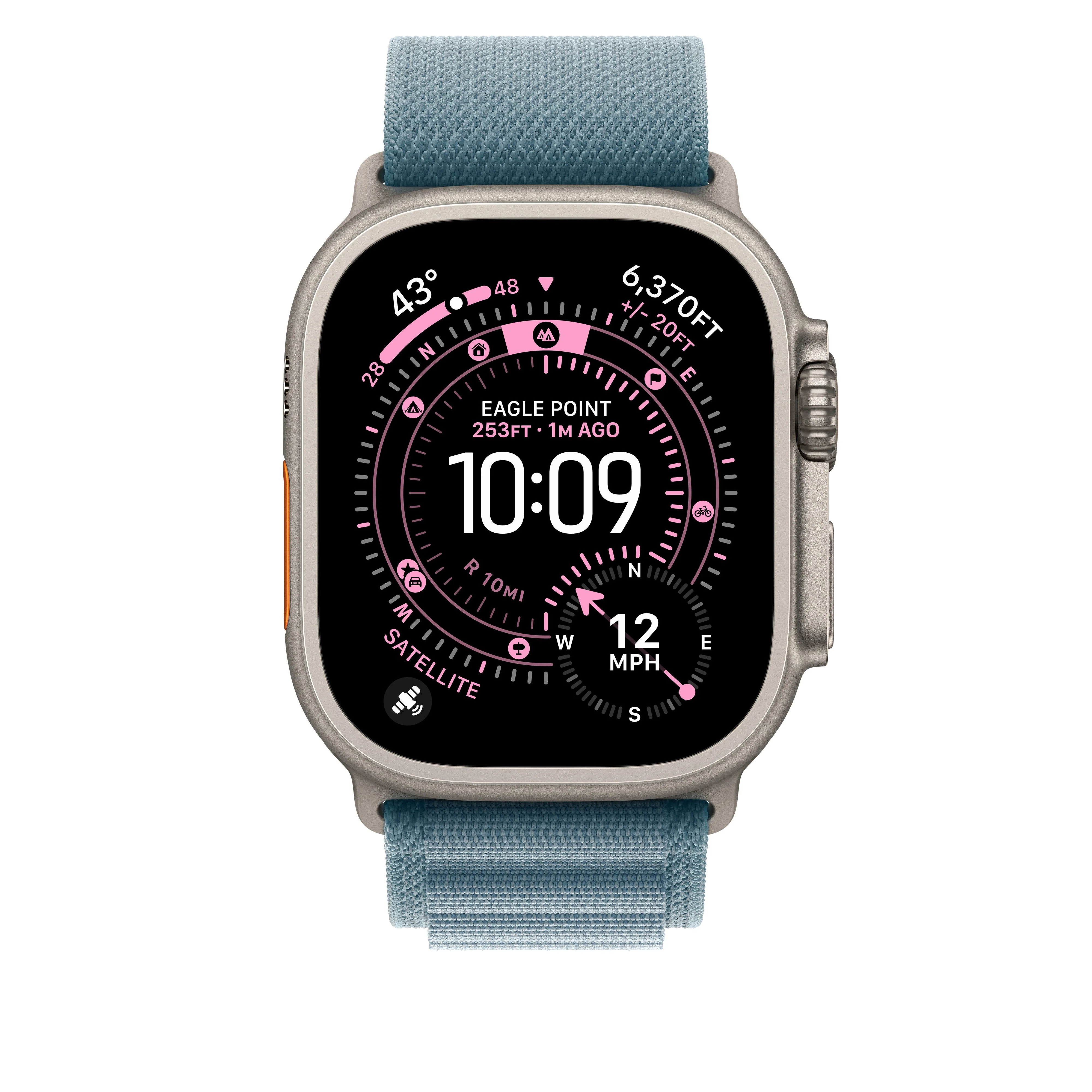 49mm Light Blue Alpine Loop - Large - Natural Titanium Finish - Image 3