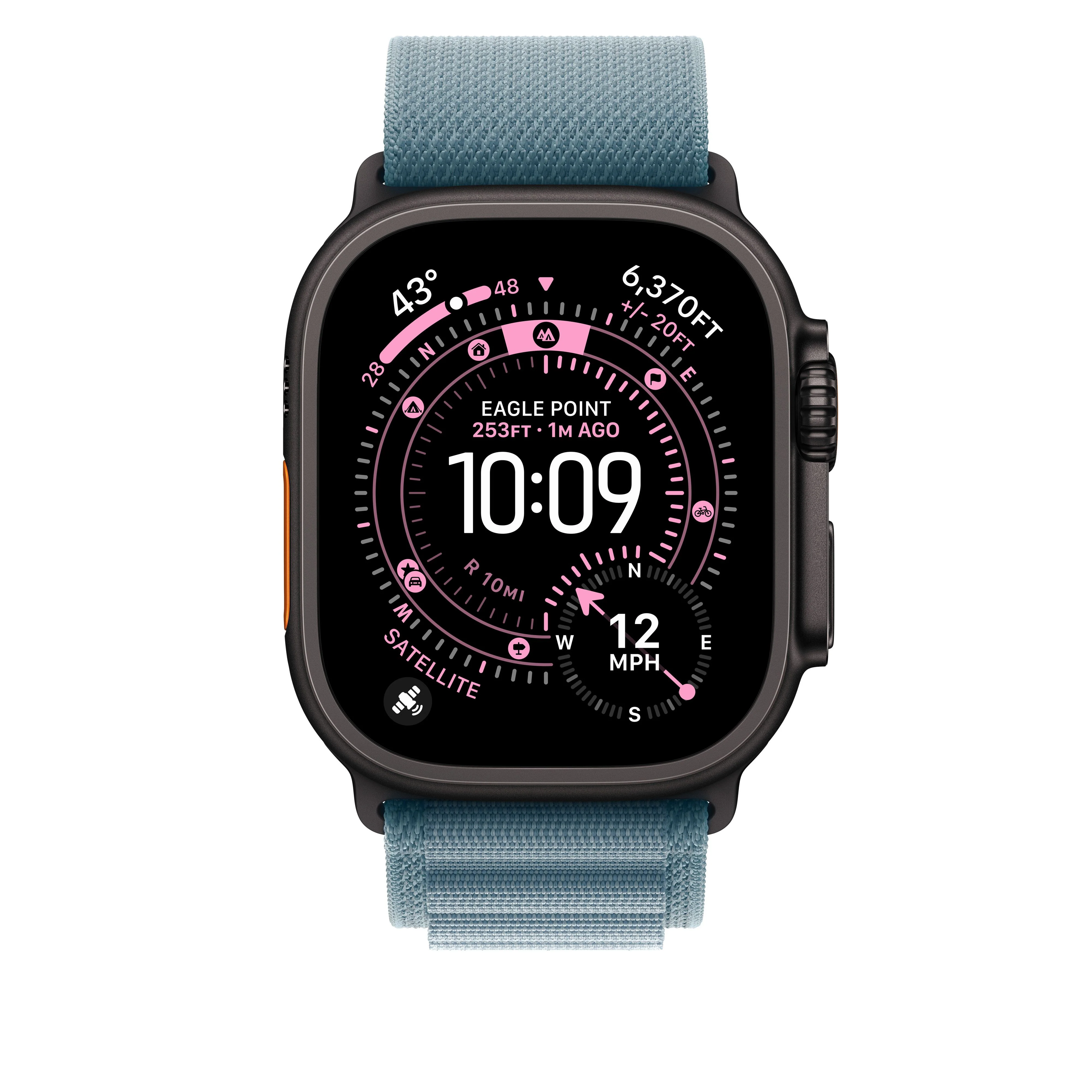 49mm Light Blue Alpine Loop - Medium - Black Titanium Finish - Image 3