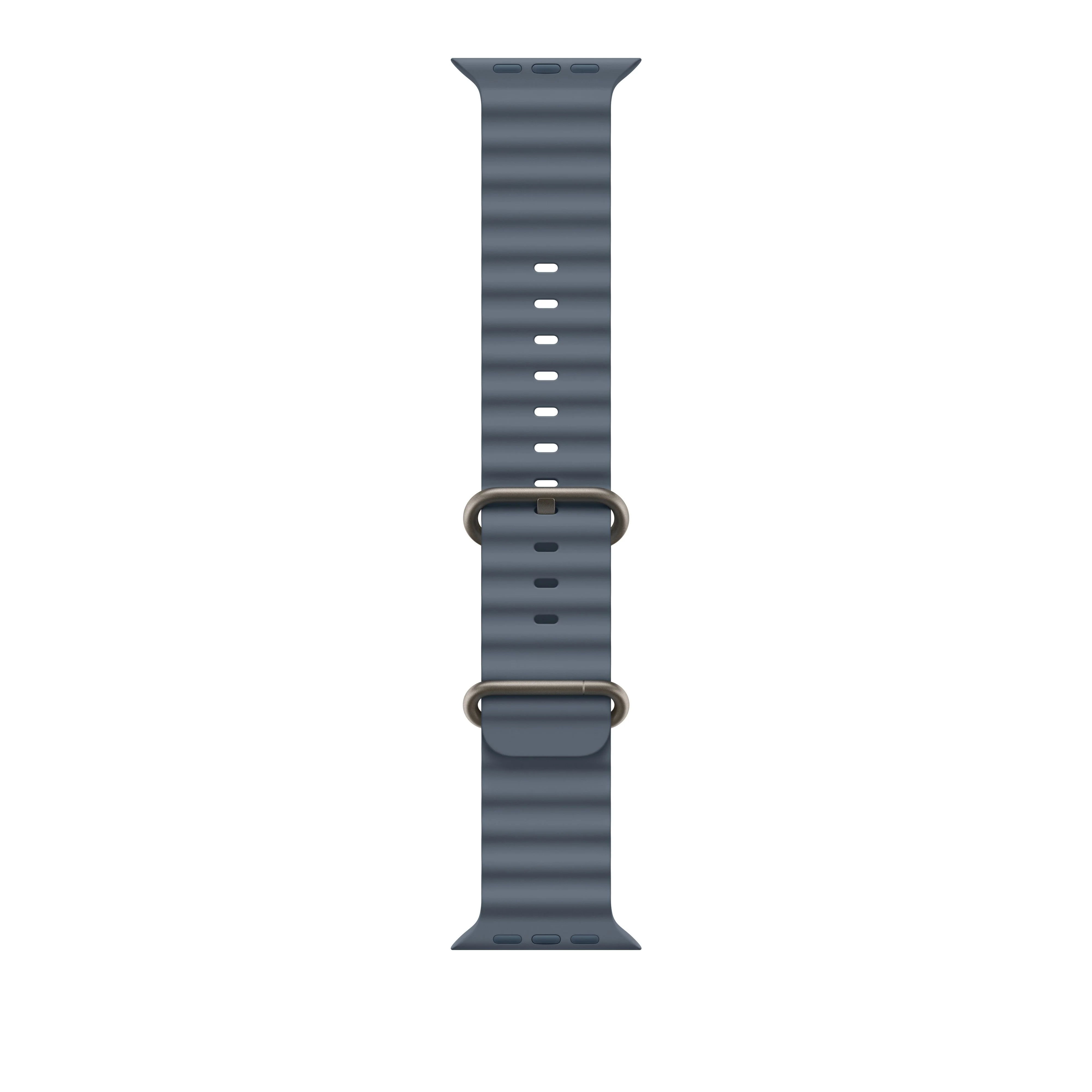 49mm Anchor Blue Ocean Band - Natural Titanium Finish