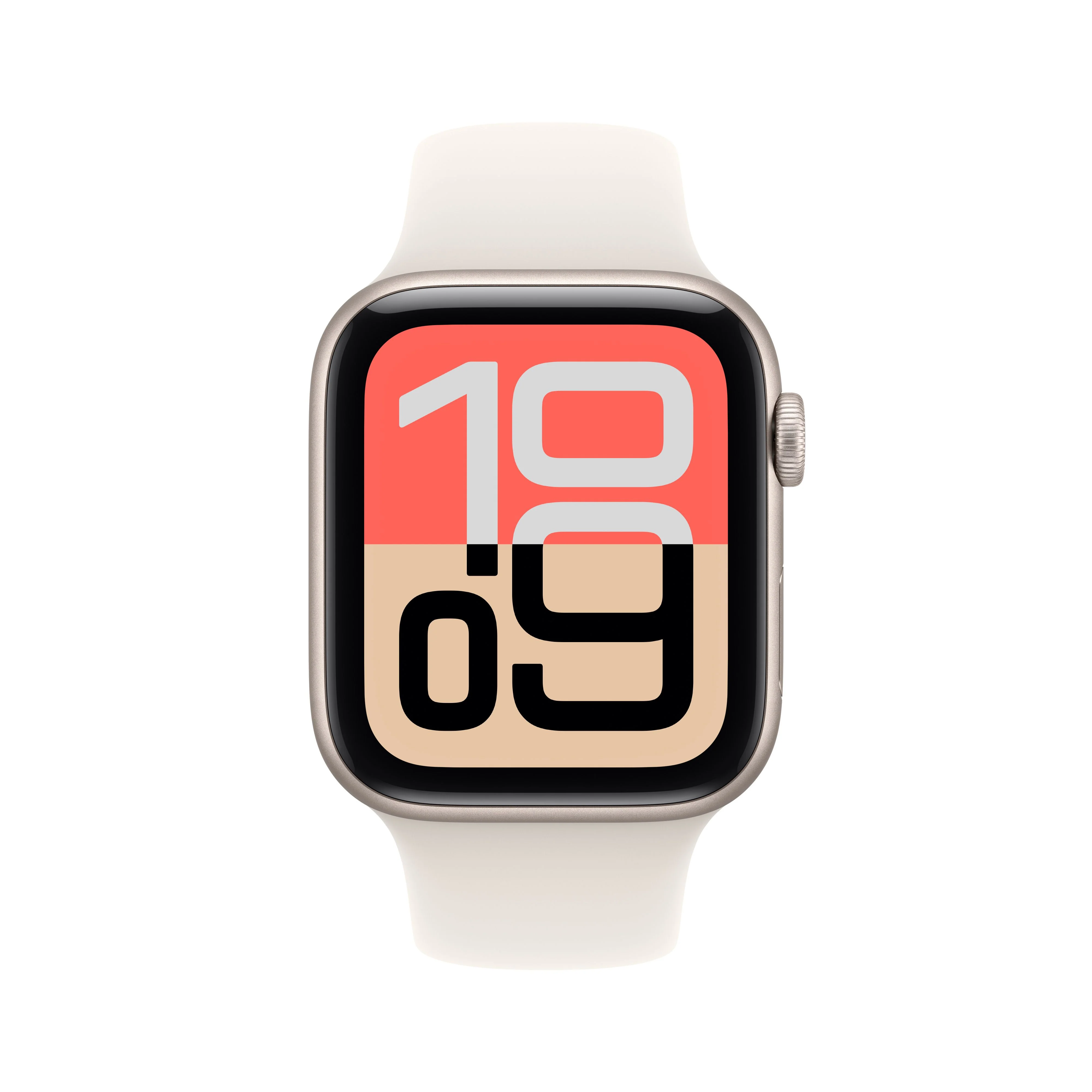 Apple Watch SE 3 GPS 44mm Starlight Aluminium Case with Starlight Sport Band - S/M - Image 2