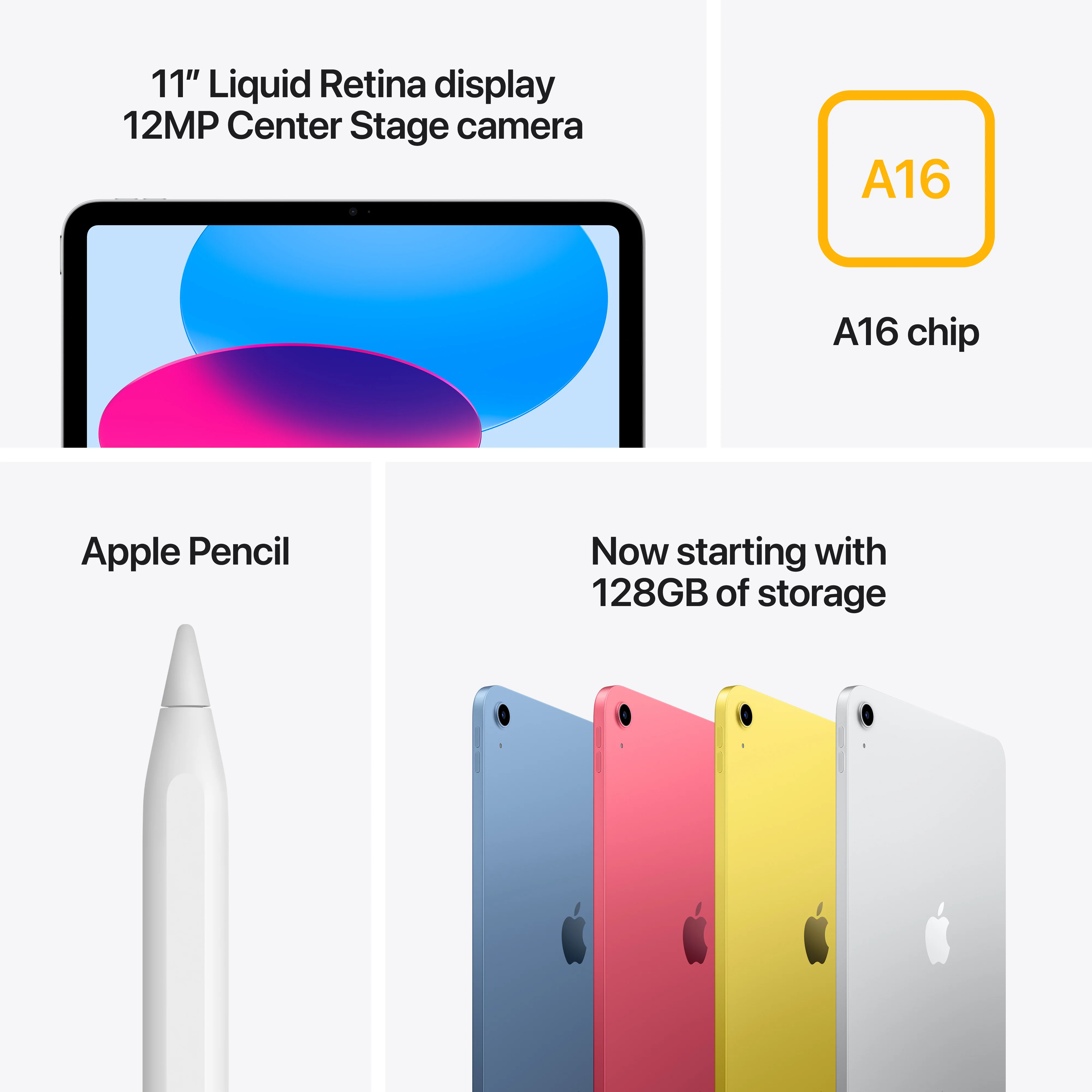 iPad Wi-Fi 128GB - Silver (A16) - Image 7