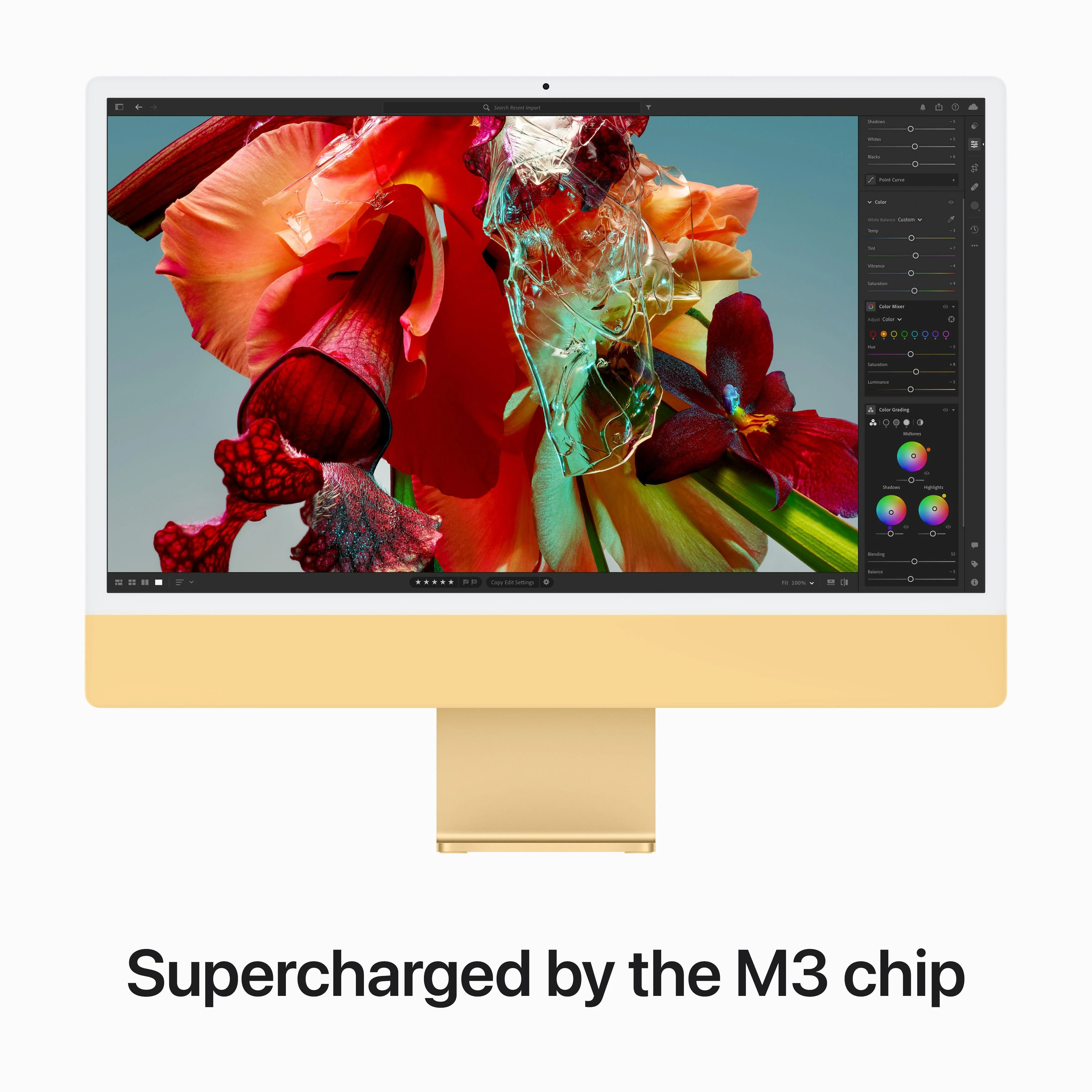 24-inch iMac with Retina 4.5K display: Apple M3 chip with 8‑core CPU and 10‑core GPU, 256GB SSD - Yellow - Image 4