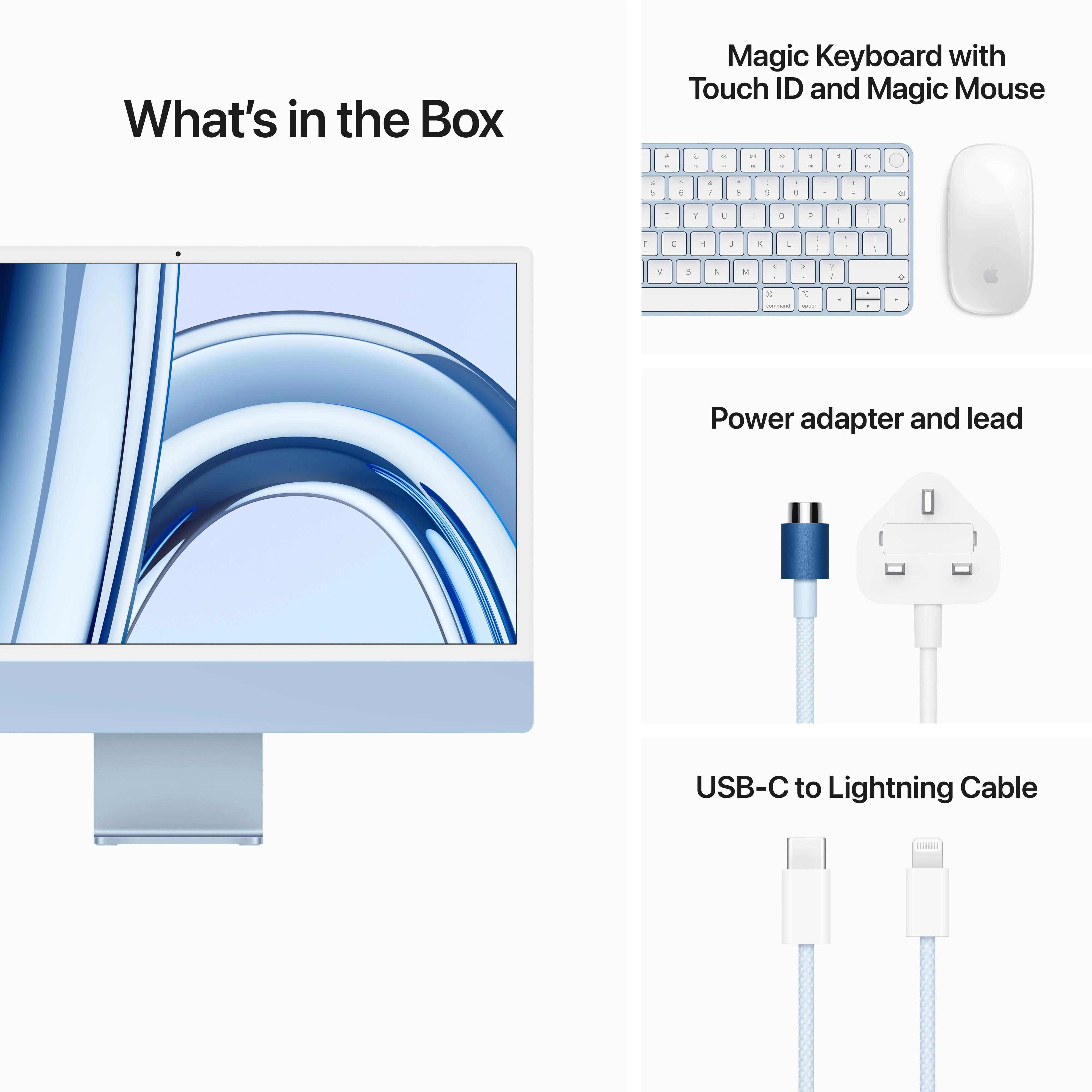 24-inch iMac with Retina 4.5K display: Apple M3 chip with 8‑core CPU and 10‑core GPU, 512GB SSD - Blue - Image 9