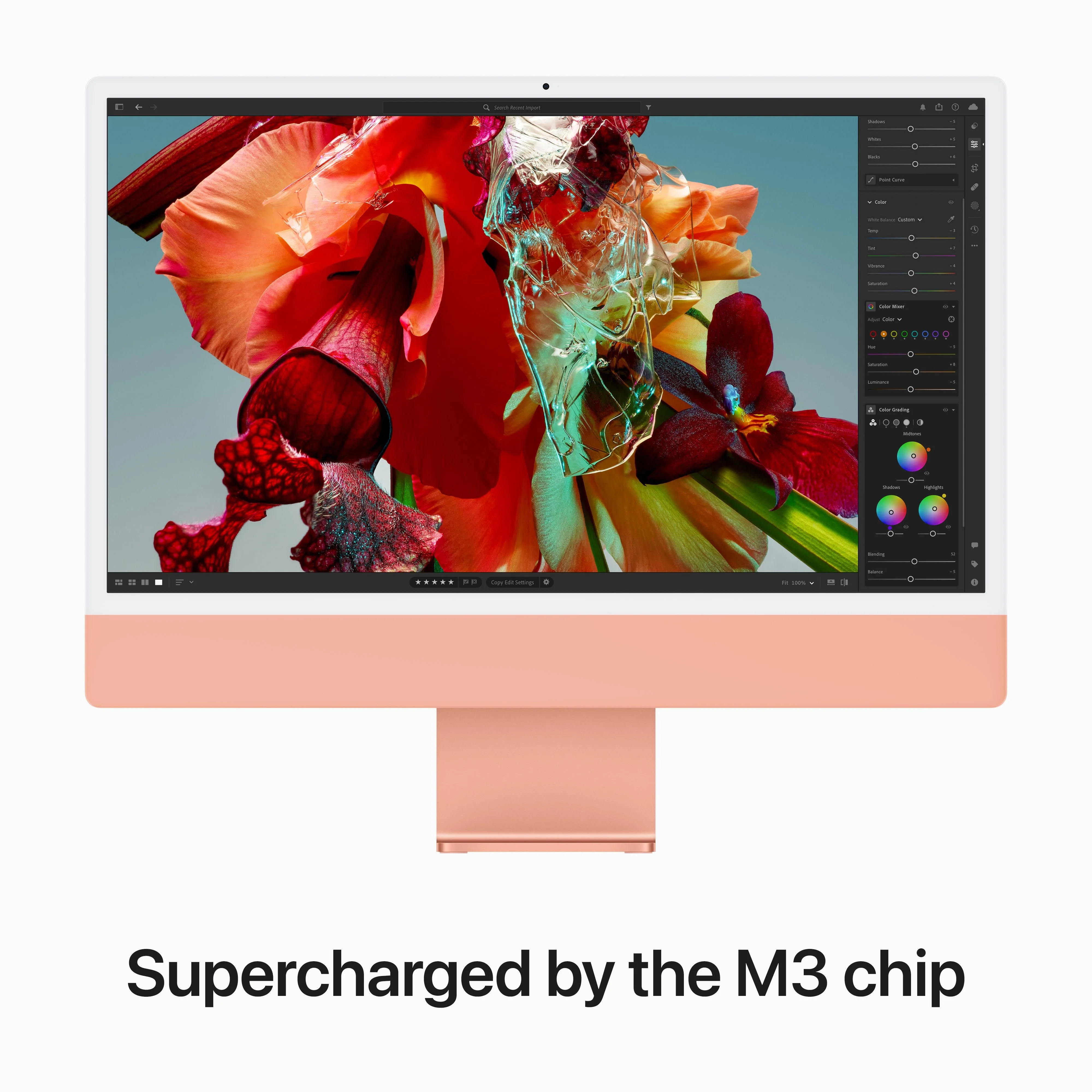 24-inch iMac with Retina 4.5K display: Apple M3 chip with 8‑core CPU and 10‑core GPU, 256GB SSD - Orange - Image 4