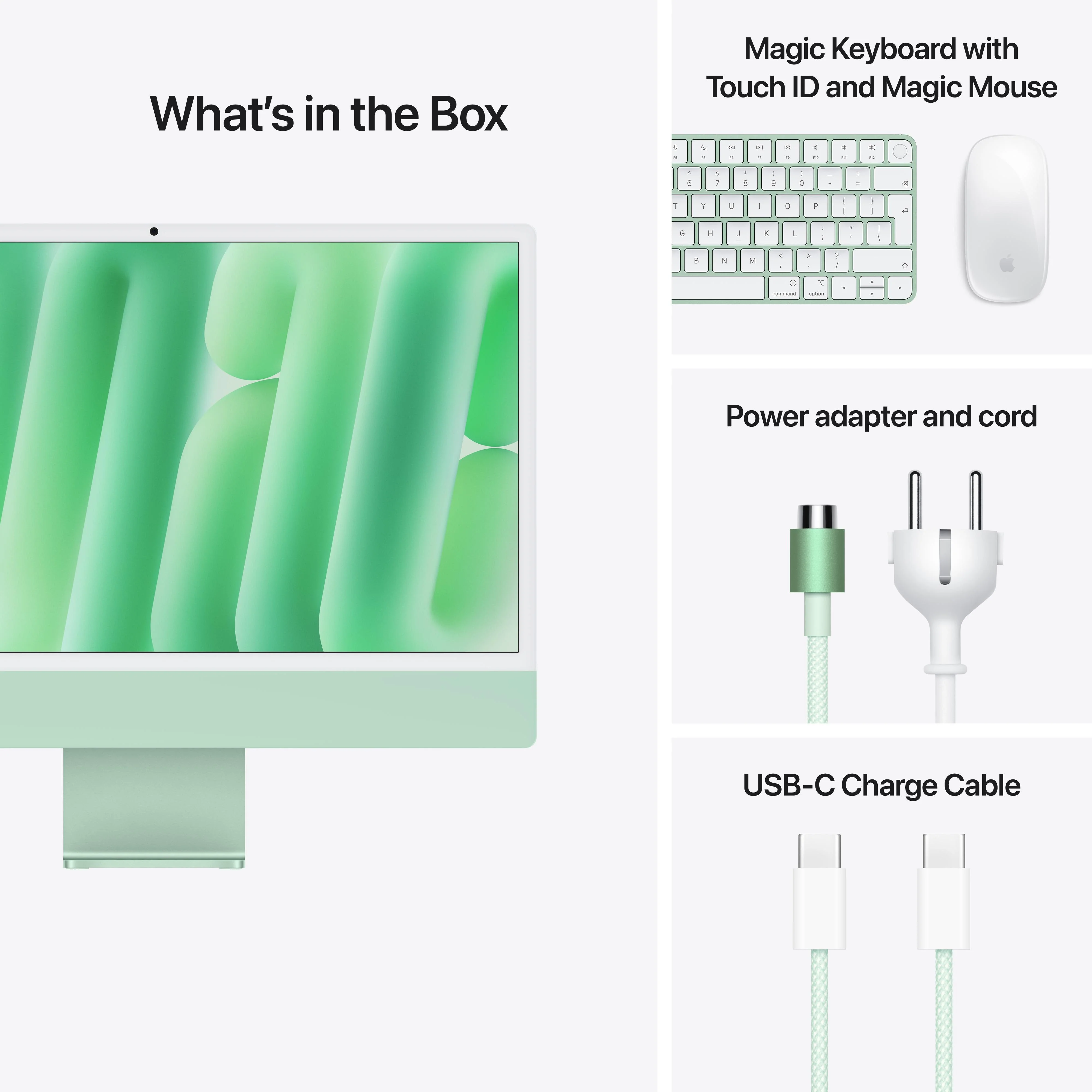 24-inch iMac with Retina 4.5K display: Apple M4 chip with 10-core CPU and 10-core GPU, 512GB SSD - Green - Image 9