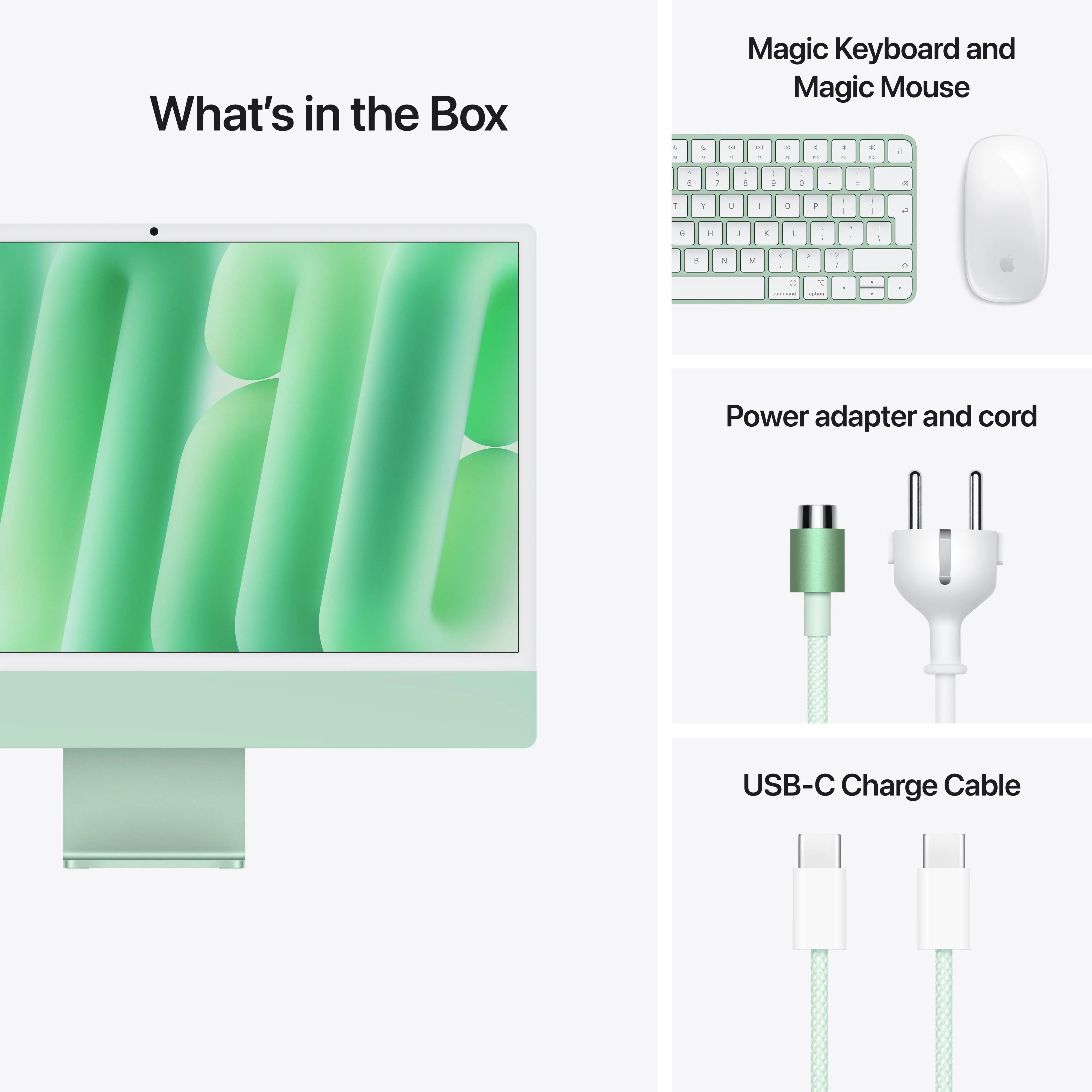 24-inch iMac with Retina 4.5K display: Apple M4 chip with 8-core CPU and 8‑core GPU, 256GB SSD - Green - Image 9