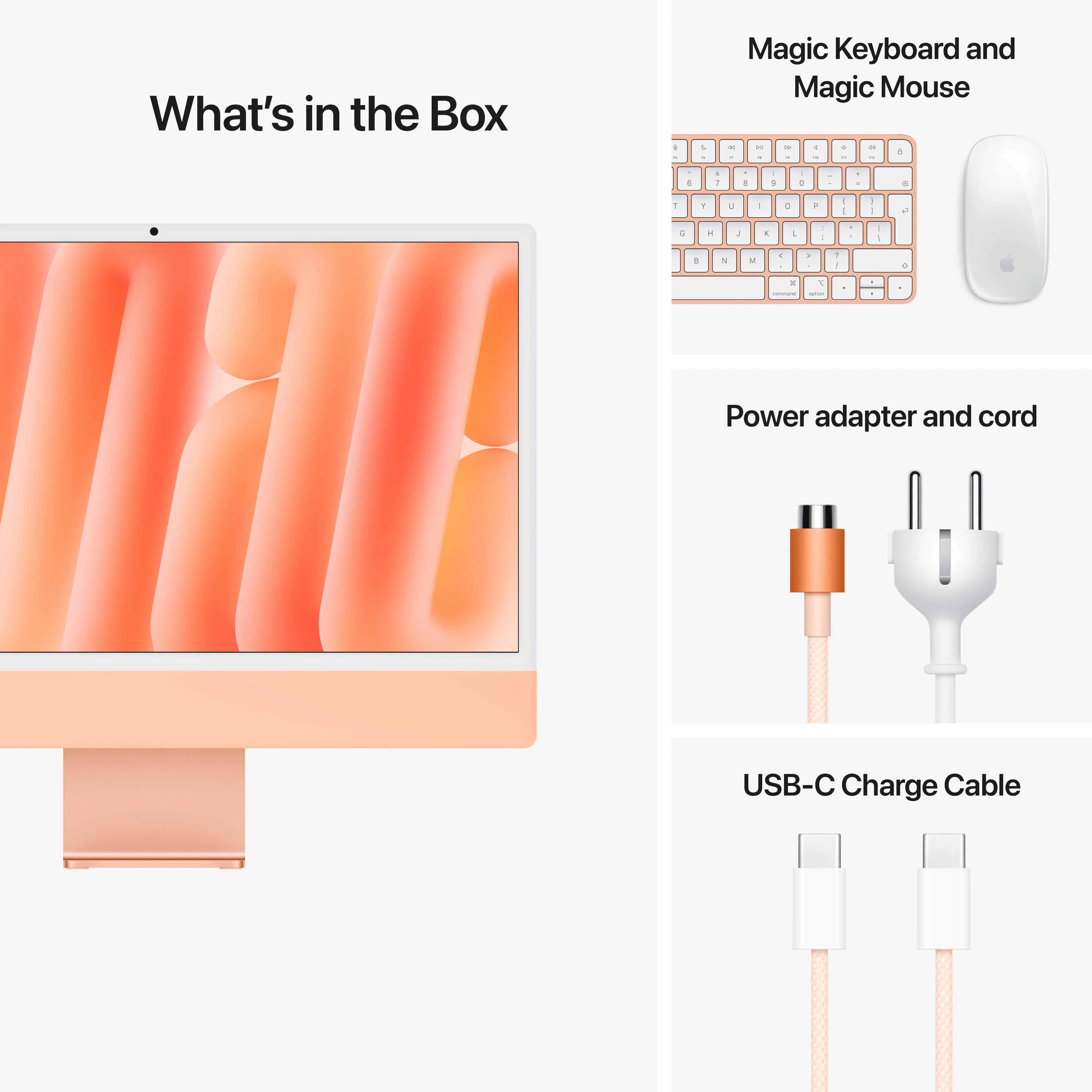 24-inch iMac with Retina 4.5K display: Apple M4 chip with 8-core CPU and 8‑core GPU, 256GB SSD - Orange - Image 9