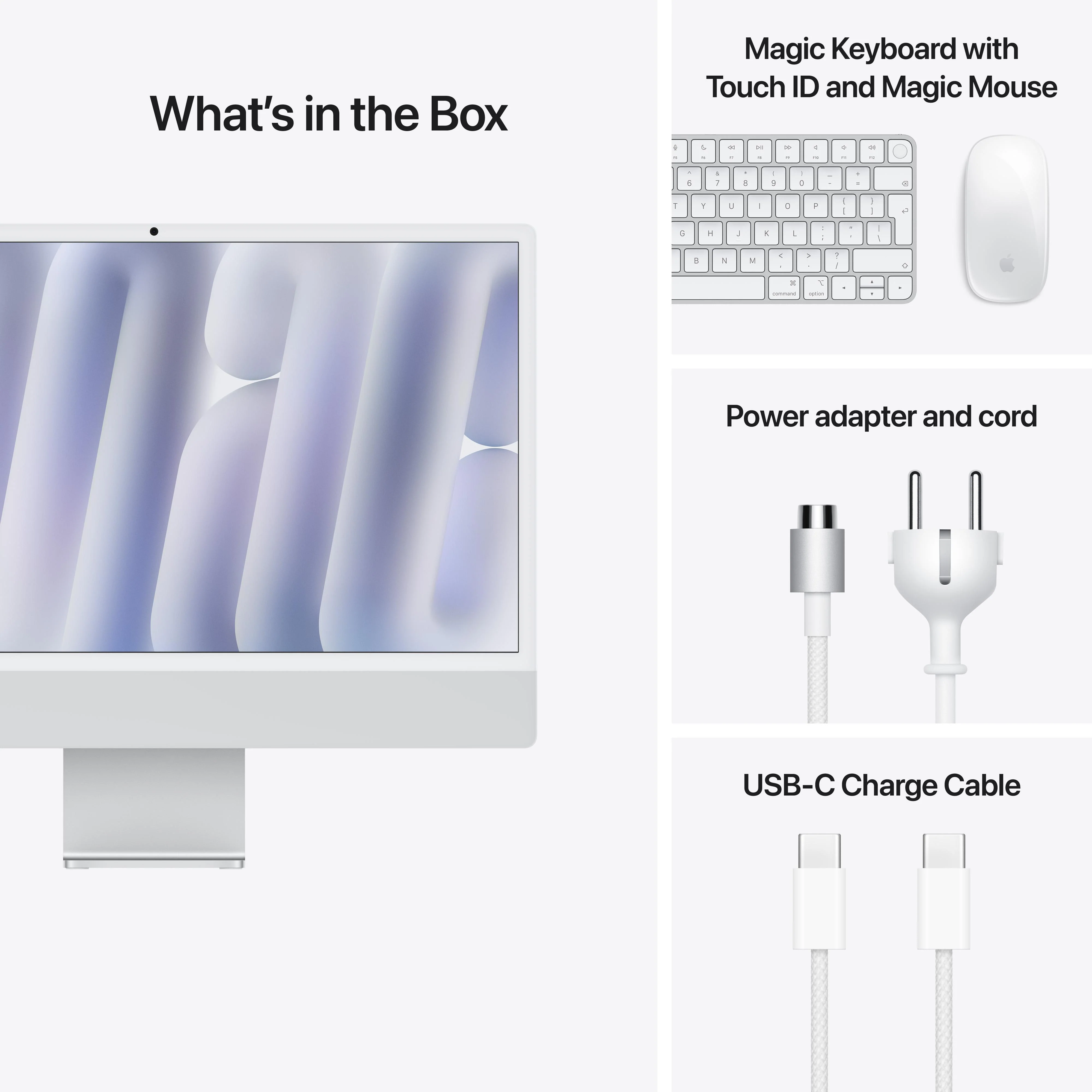 24-inch iMac with Retina 4.5K display: Apple M4 chip with 10-core CPU and 10-core GPU, 512GB SSD - Silver - Image 9