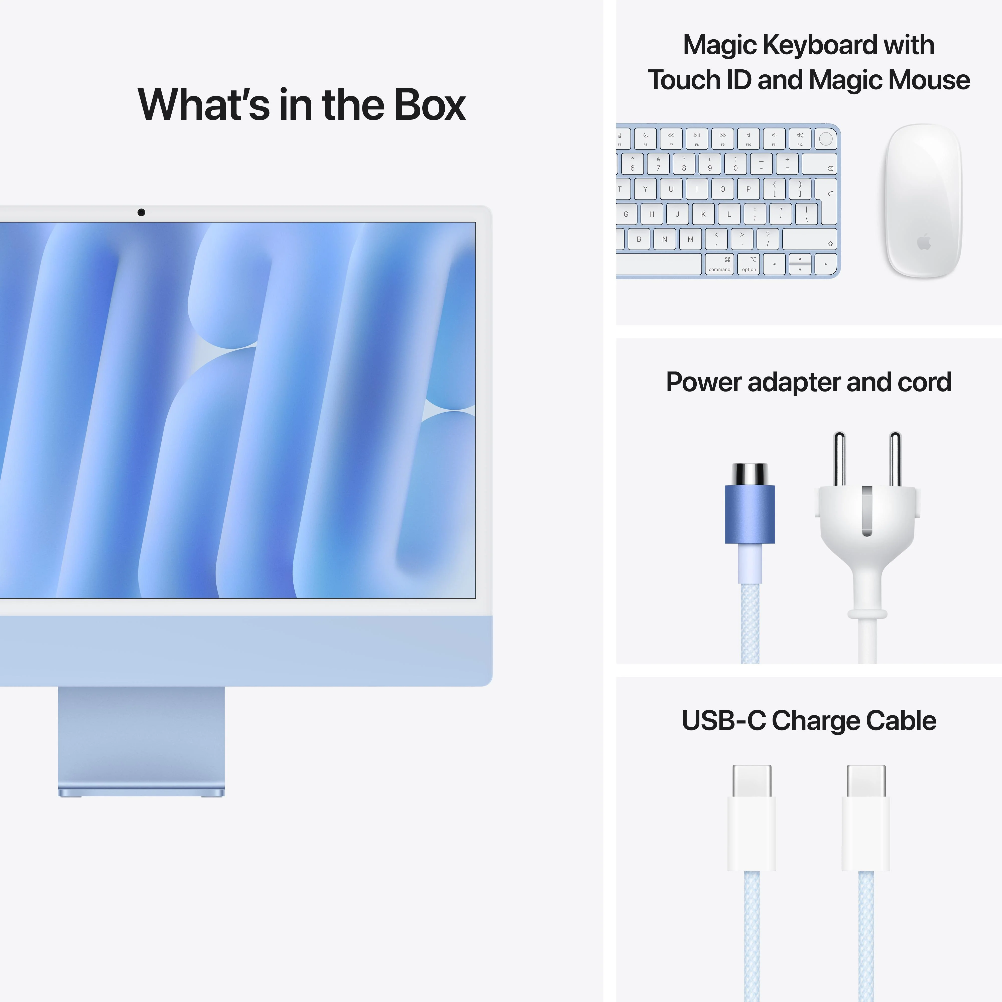 24-inch iMac with Retina 4.5K display: Apple M4 chip with 10-core CPU and 10-core GPU, 256GB SSD - Blue - Image 9