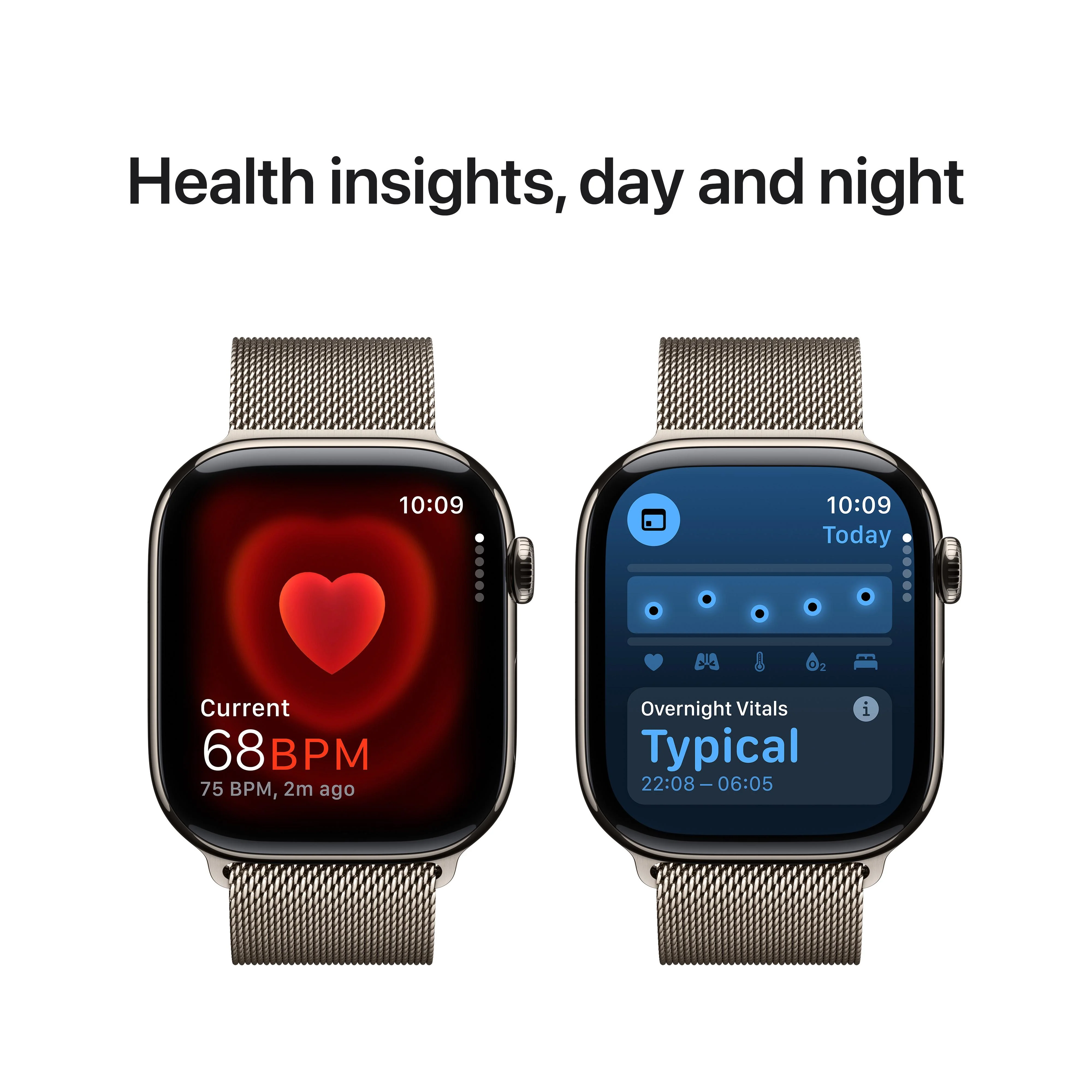 Apple Watch Series 10 GPS + Cellular 46mm Natural Titanium Case with Natural Milanese Loop - S/M - Image 5