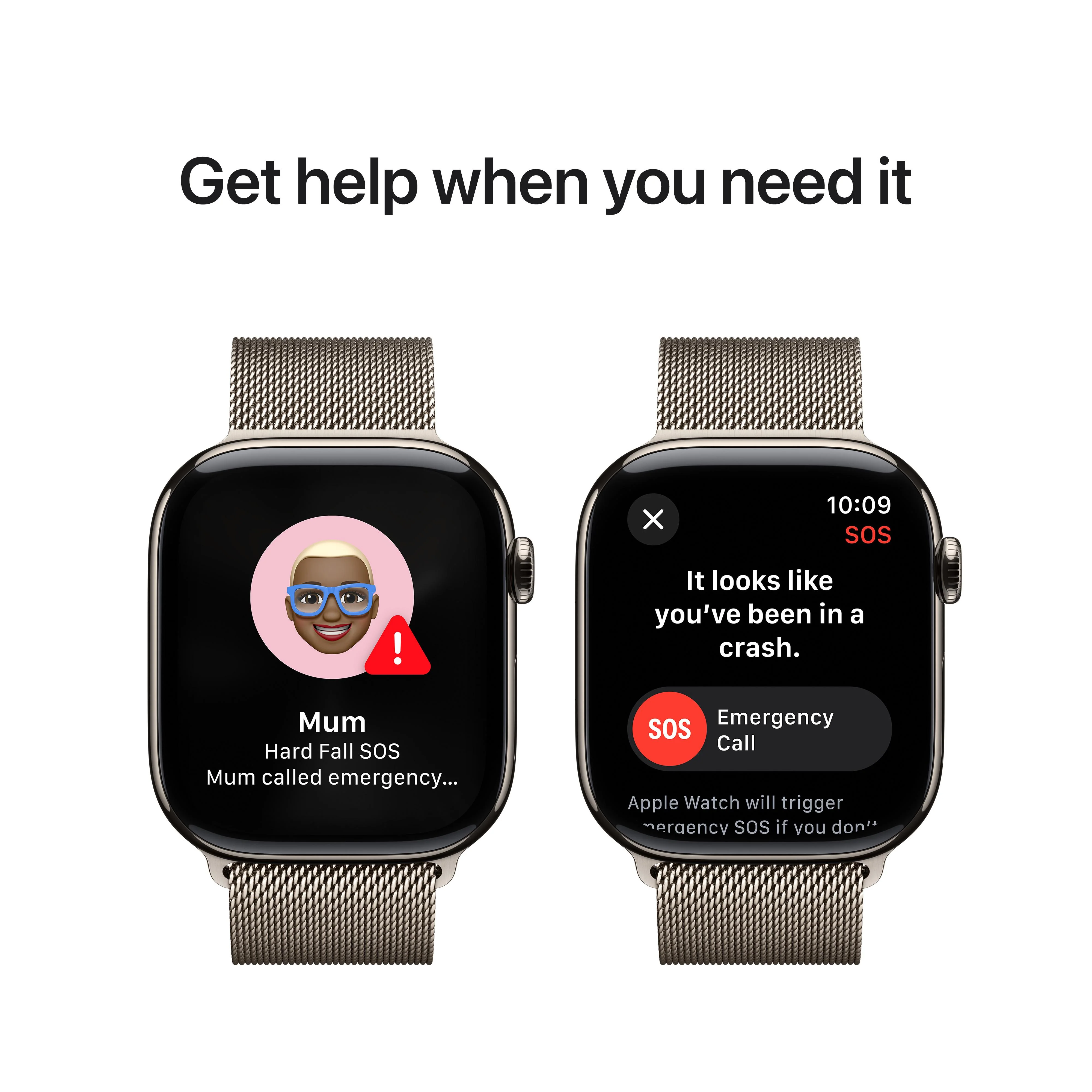 Apple Watch Series 10 GPS + Cellular 46mm Natural Titanium Case with Natural Milanese Loop - M/L - Image 6