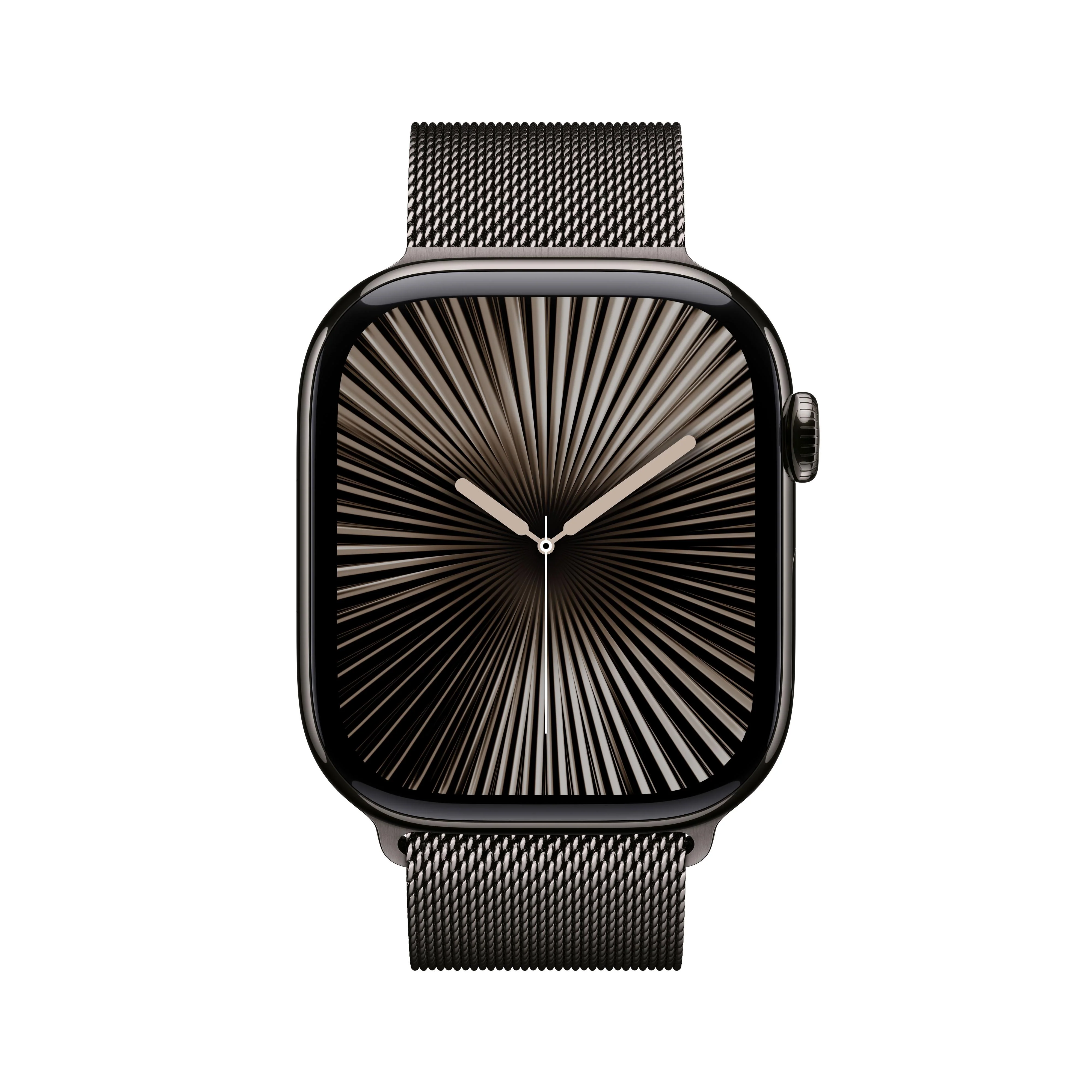Apple Watch Series 10 GPS + Cellular 46mm Slate Titanium Case with Slate Milanese Loop - M/L - Image 2