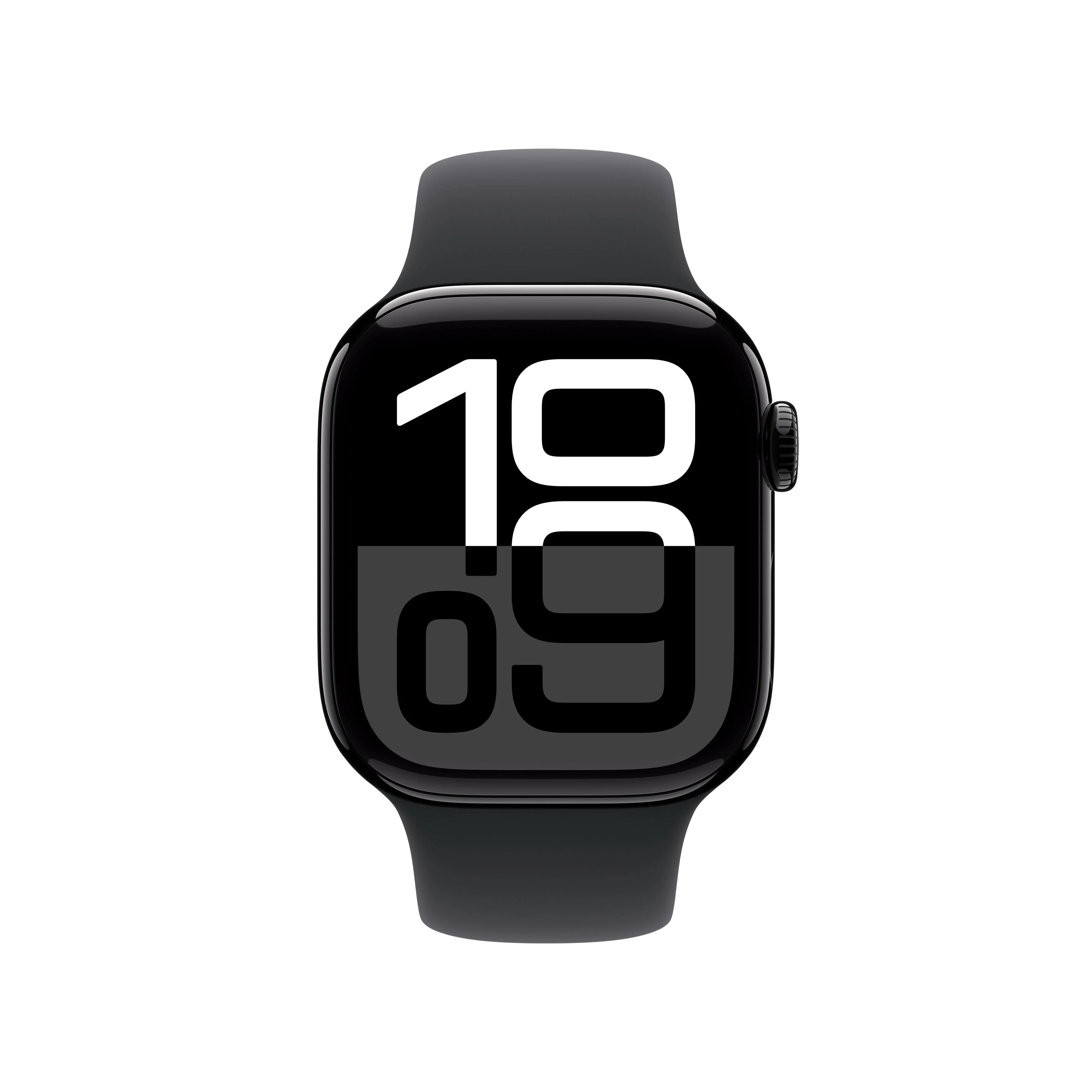 Apple Watch Series 10 GPS + Cellular 42mm Jet Black Aluminium Case with Black Sport Band - S/M - Image 2