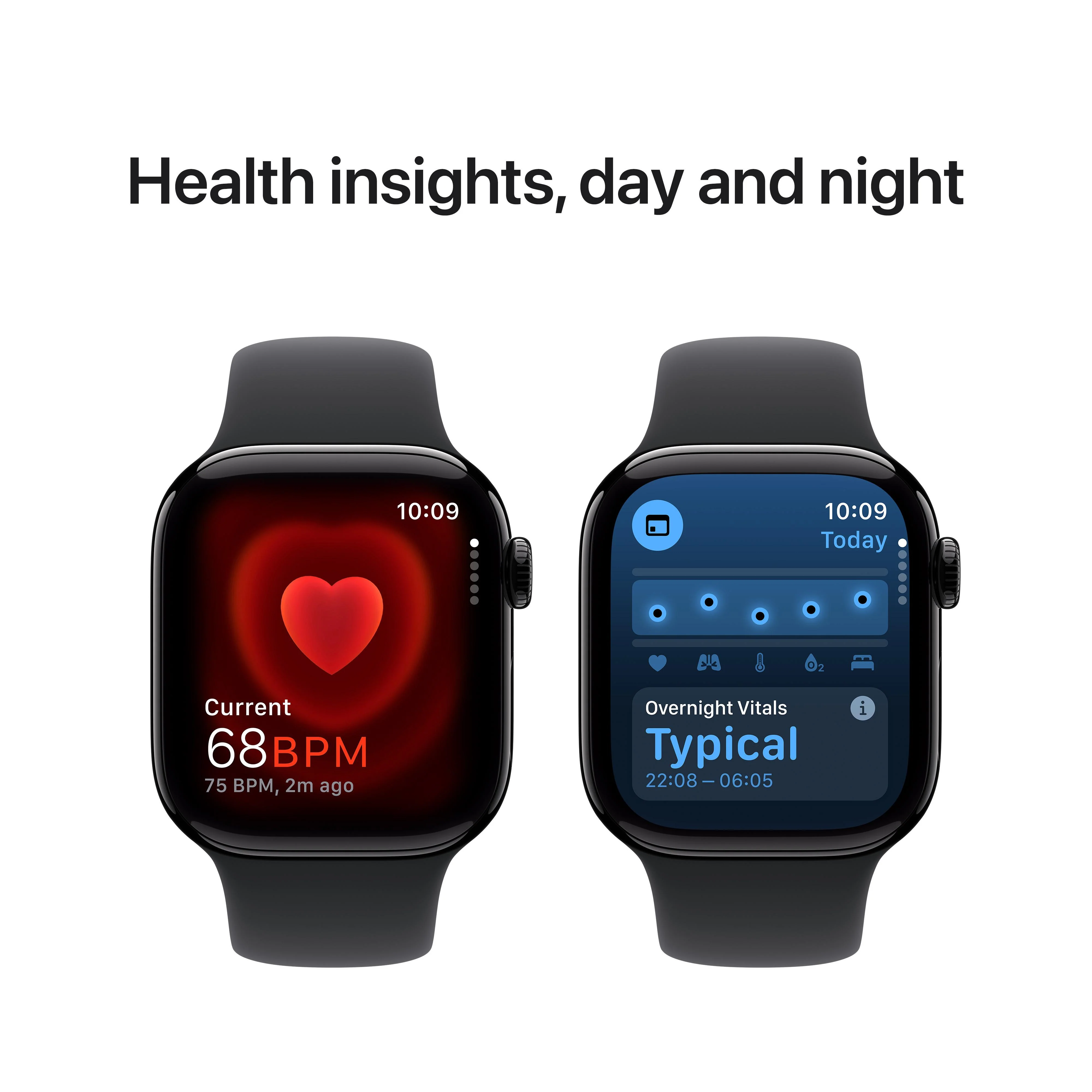 Apple Watch Series 10 GPS + Cellular 42mm Jet Black Aluminium Case with Black Sport Band - S/M - Image 5