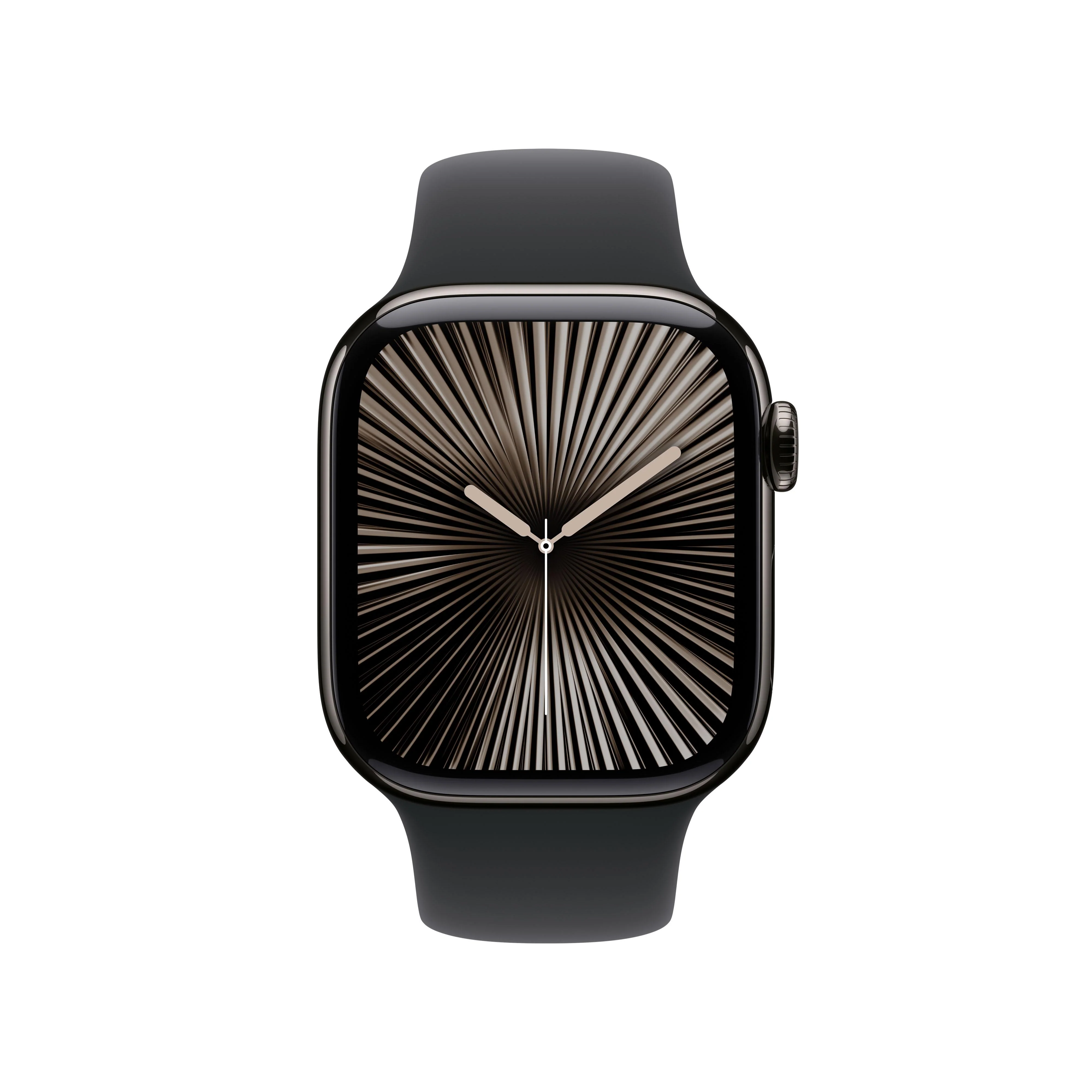 Apple Watch Series 10 GPS + Cellular 42mm Slate Titanium Case with Black Sport Band - M/L - Image 2
