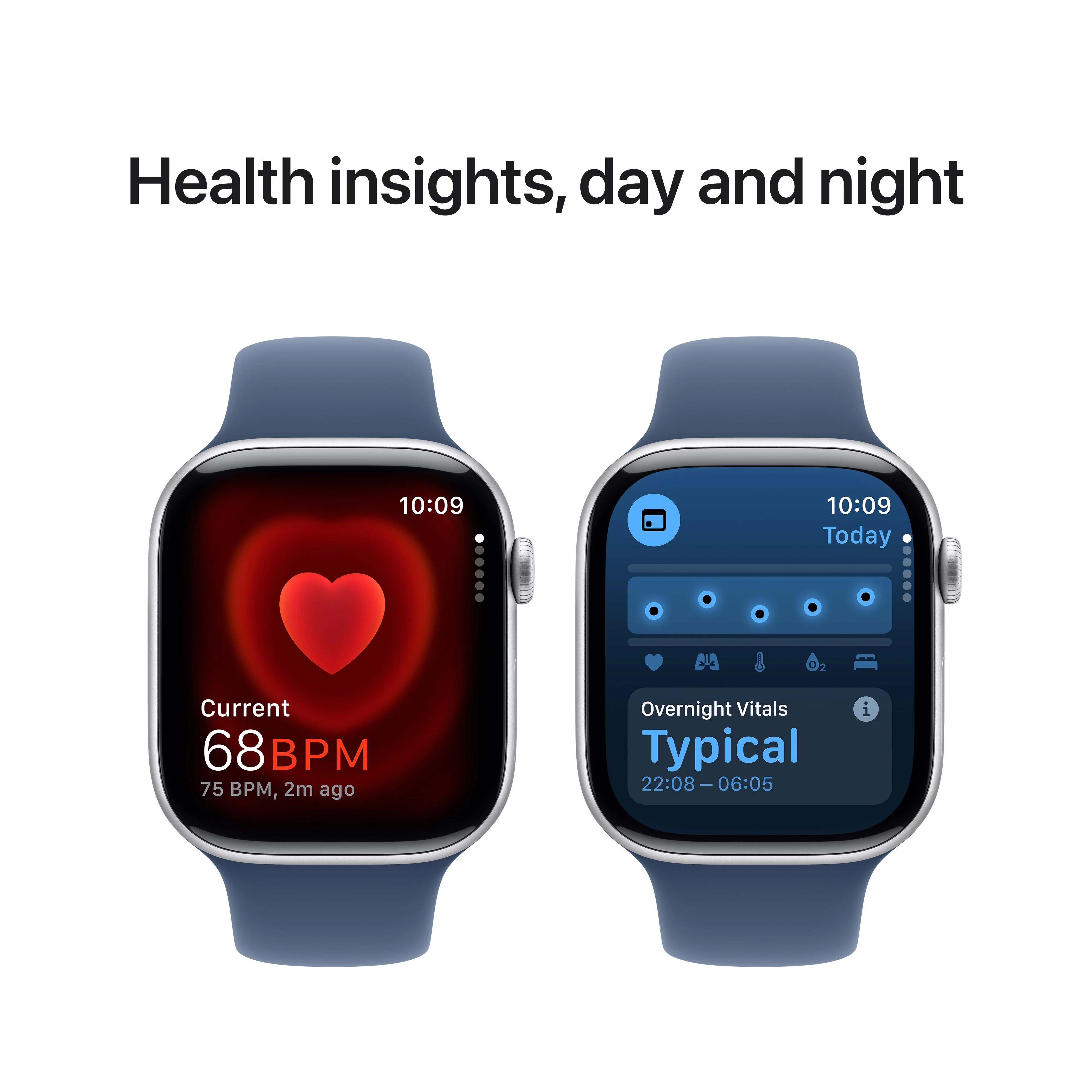 Apple Watch Series 10 GPS + Cellular 46mm Silver Aluminium Case with Denim Sport Band - M/L - Image 5