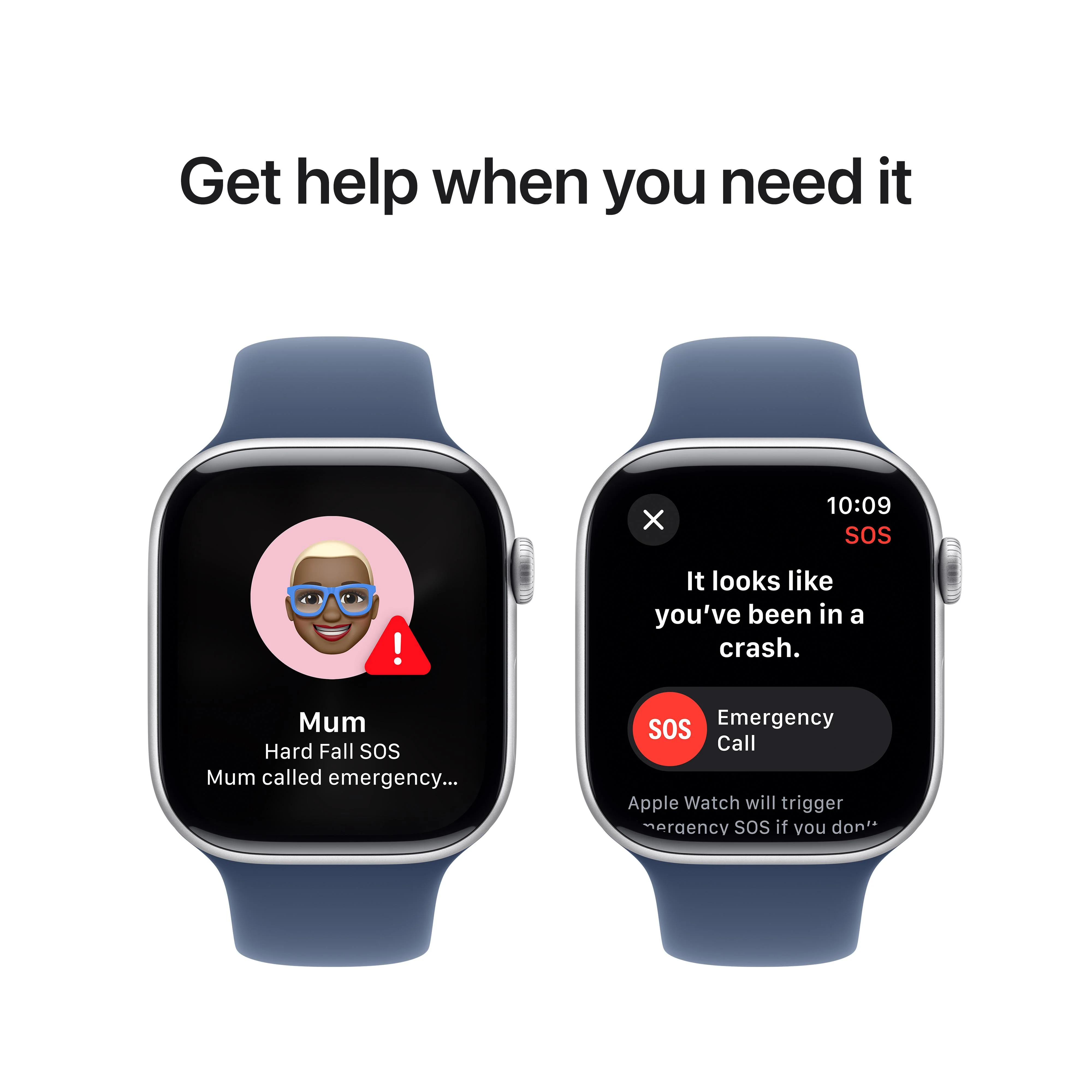 Apple Watch Series 10 GPS + Cellular 46mm Silver Aluminium Case with Denim Sport Band - M/L - Image 6