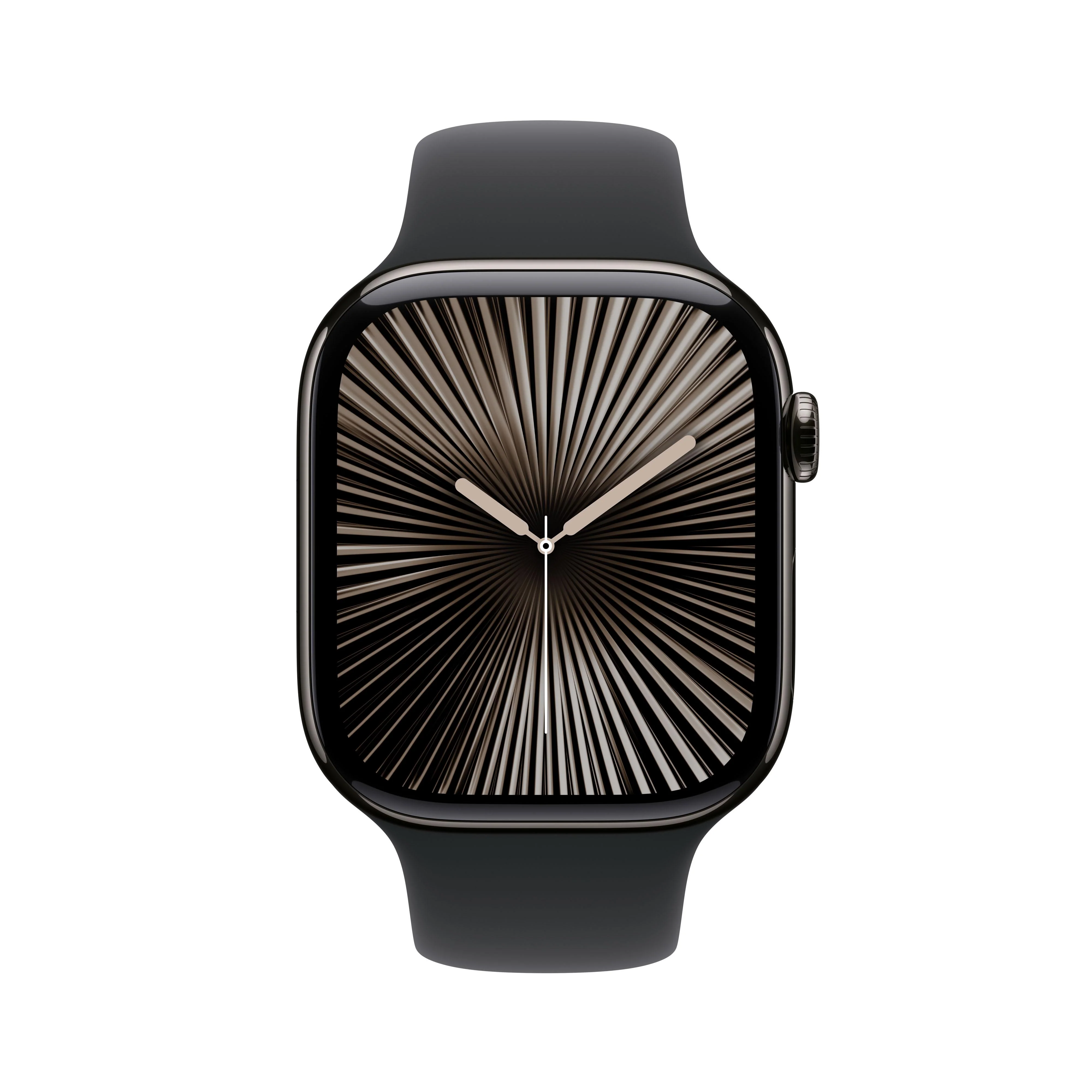 Apple Watch Series 10 GPS + Cellular 46mm Slate Titanium Case with Black Sport Band - M/L - Image 2