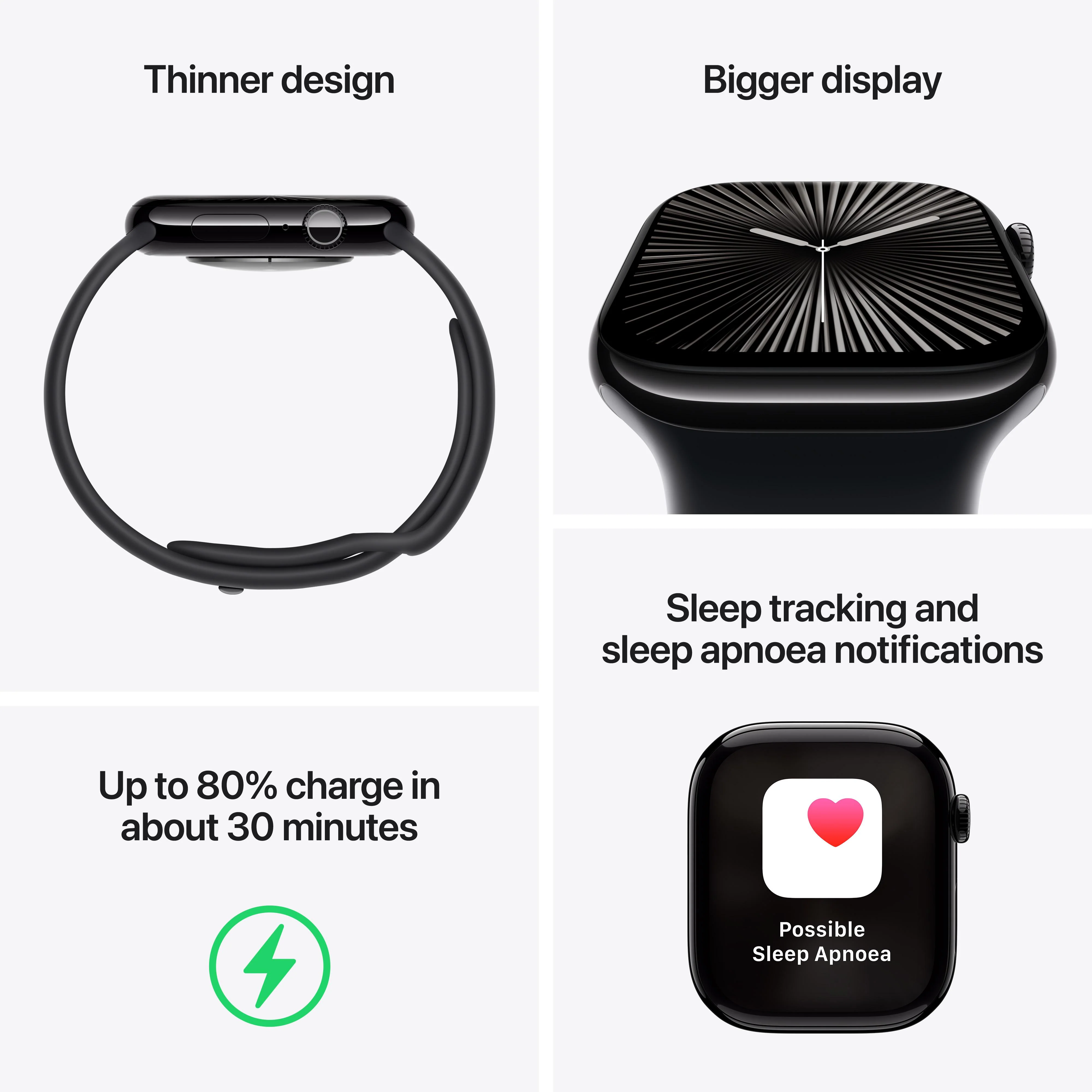 Apple Watch Series 10 GPS + Cellular 46mm Gold Titanium Case with Starlight Sport Band - S/M - Image 3