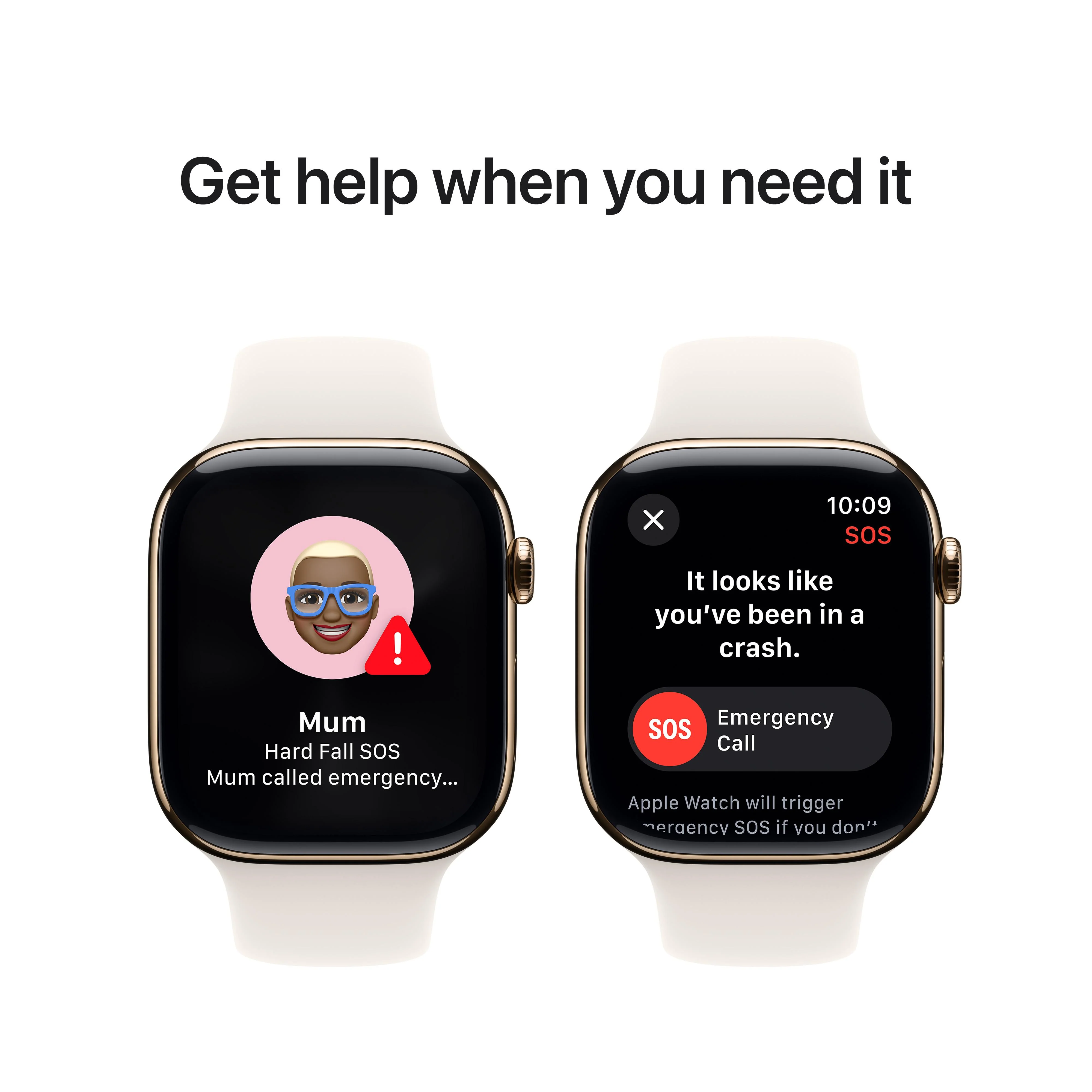 Apple Watch Series 10 GPS + Cellular 46mm Gold Titanium Case with Starlight Sport Band - S/M - Image 6