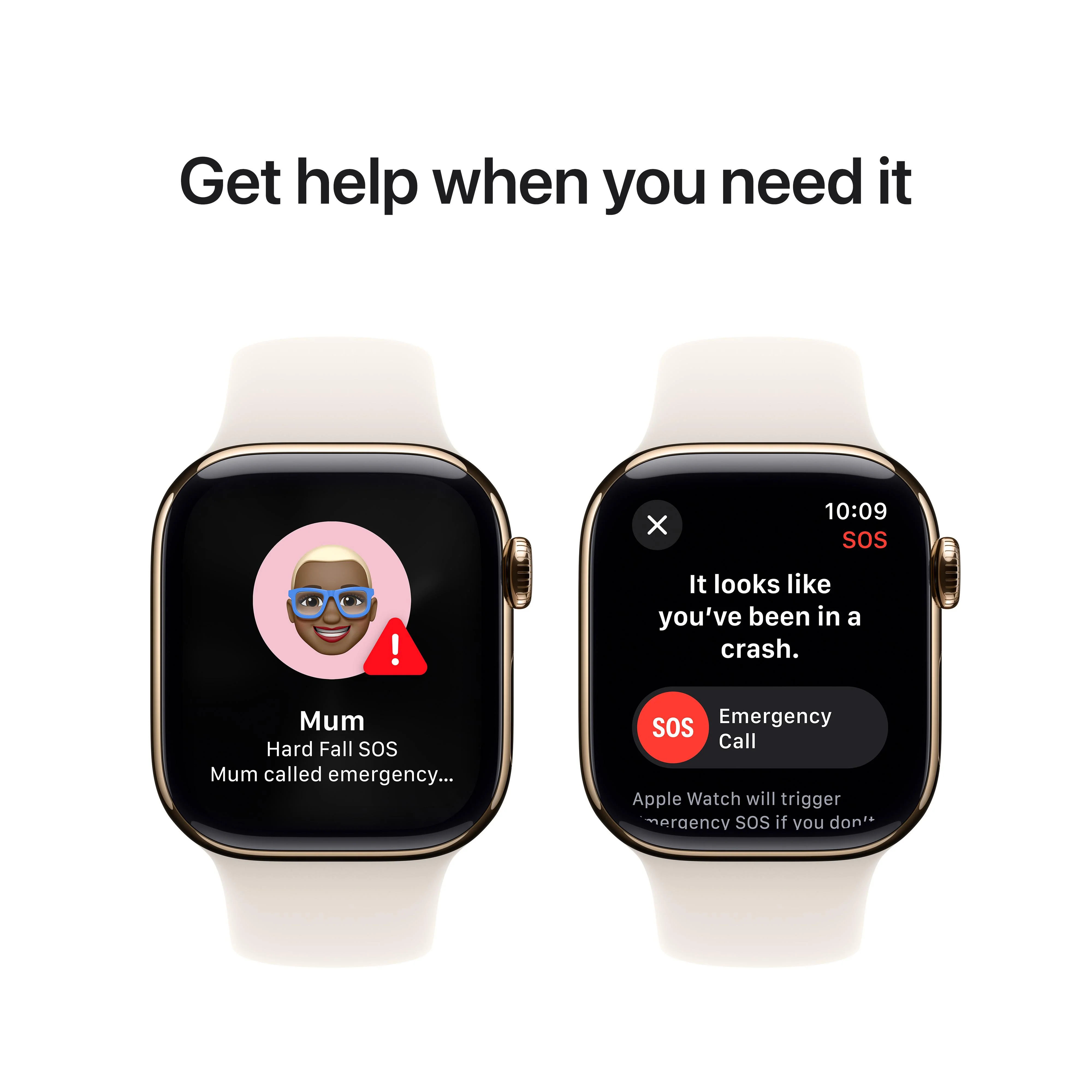 Apple Watch Series 10 GPS + Cellular 42mm Gold Titanium Case with Starlight Sport Band - M/L - Image 6