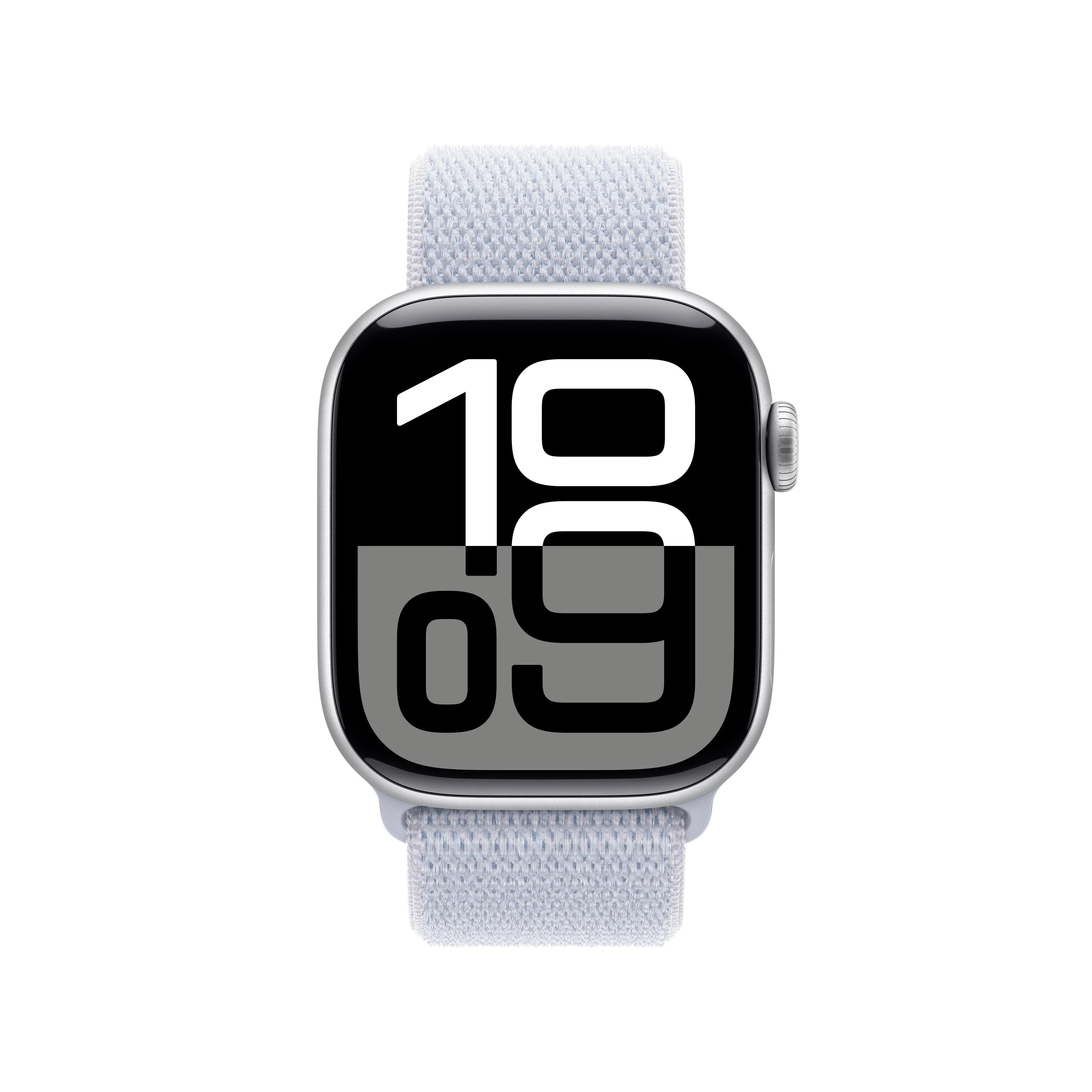 Apple Watch Series 10 GPS + Cellular 42mm Silver Aluminium Case with Blue Cloud Sport Loop - Image 2