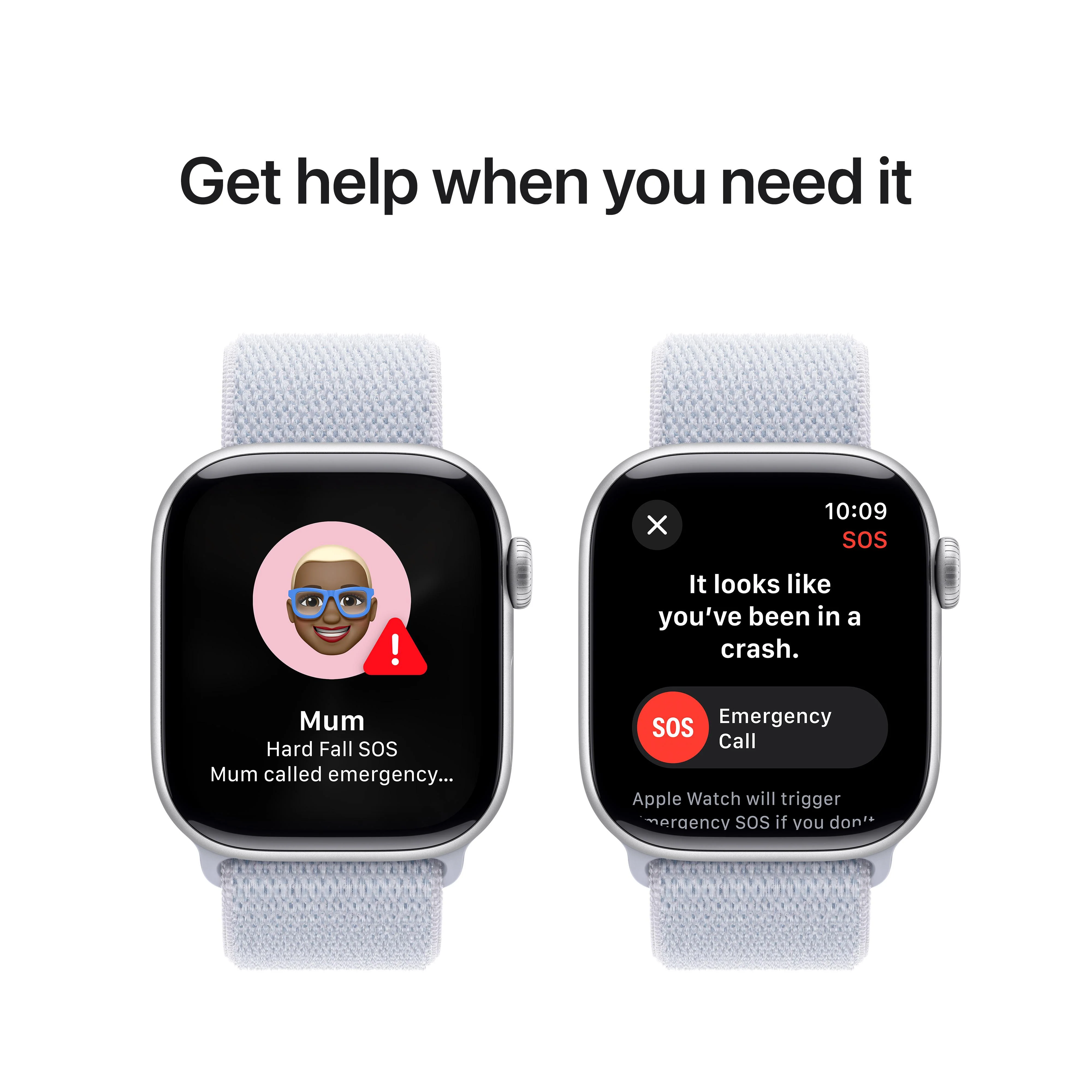 Apple Watch Series 10 GPS + Cellular 42mm Silver Aluminium Case with Blue Cloud Sport Loop - Image 6