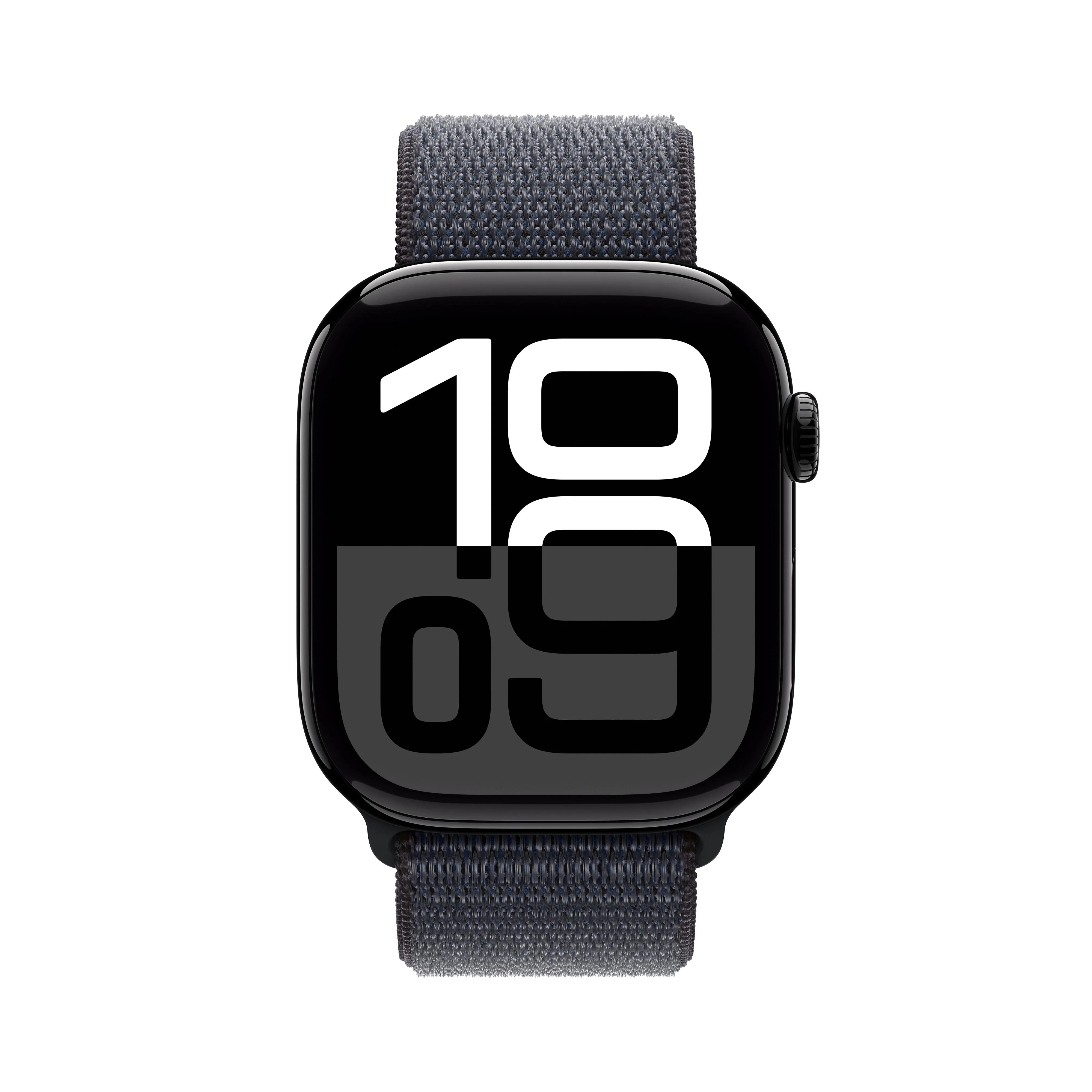 Apple Watch Series 10 GPS + Cellular 46mm Jet Black Aluminium Case with Ink Sport Loop - Image 2