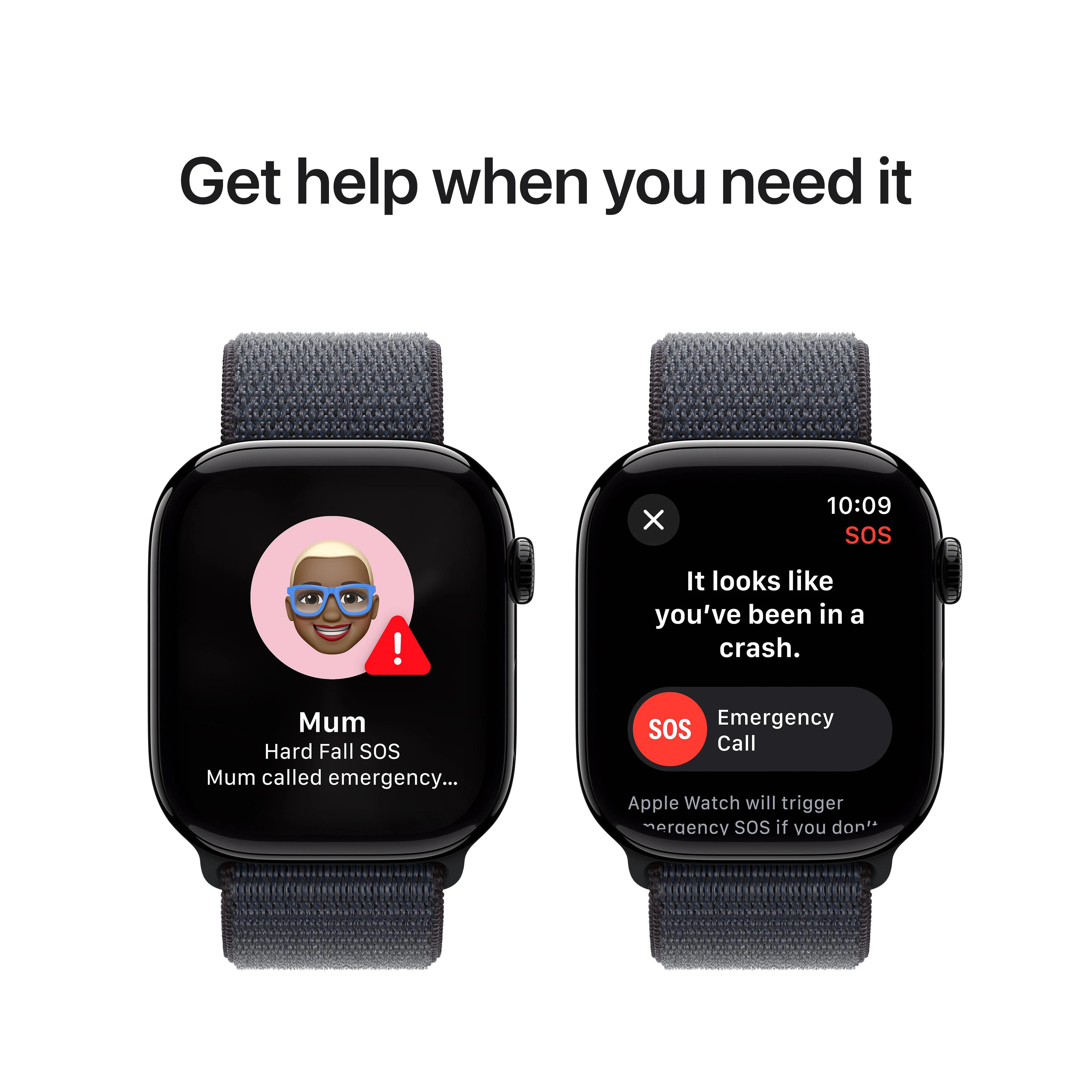 Apple Watch Series 10 GPS + Cellular 46mm Jet Black Aluminium Case with Ink Sport Loop - Image 6