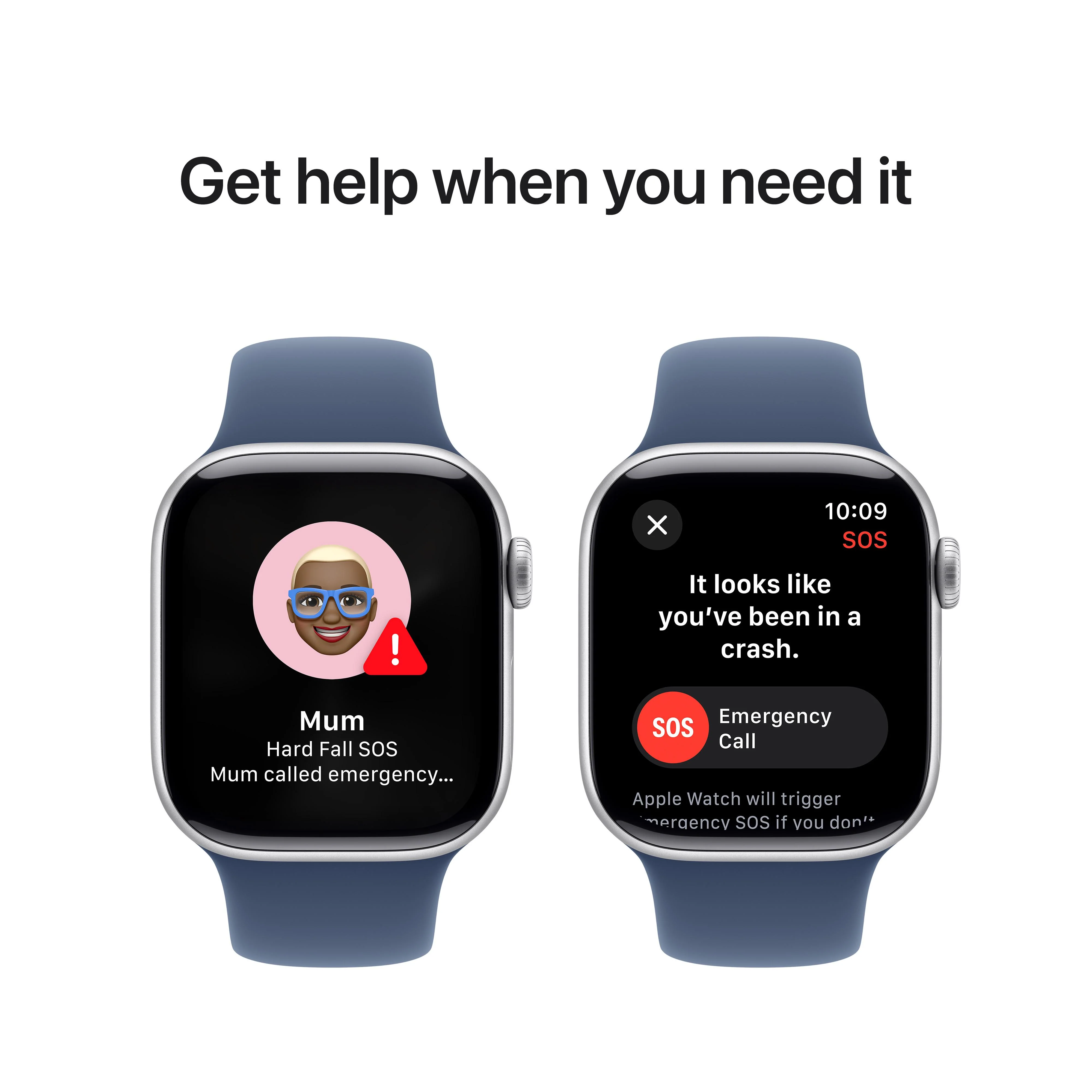 Apple Watch Series 10 GPS 42mm Silver Aluminium Case with Denim Sport Band - S/M - Image 6
