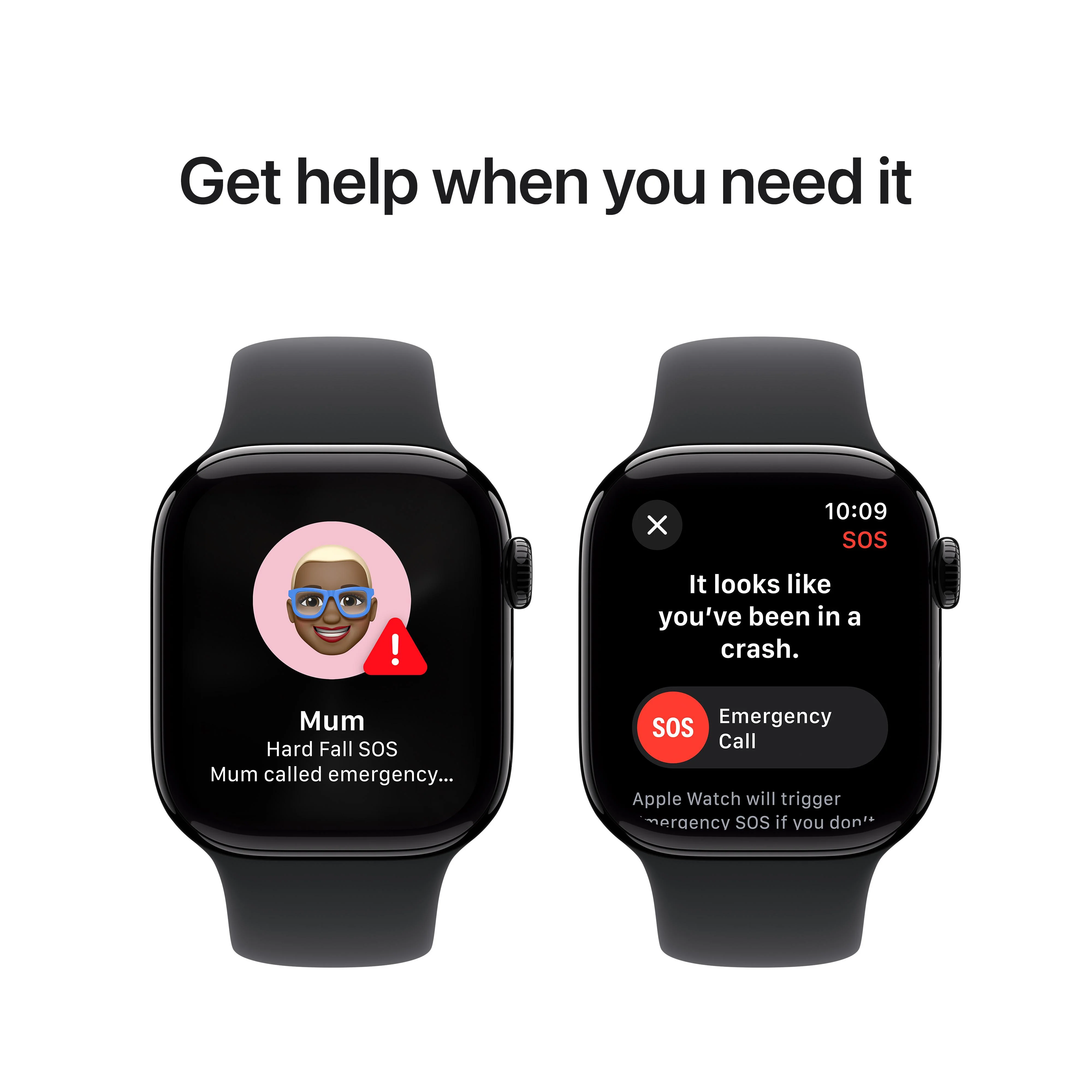 Apple Watch Series 10 GPS 42mm Jet Black Aluminium Case with Black Sport Band - S/M - Image 6