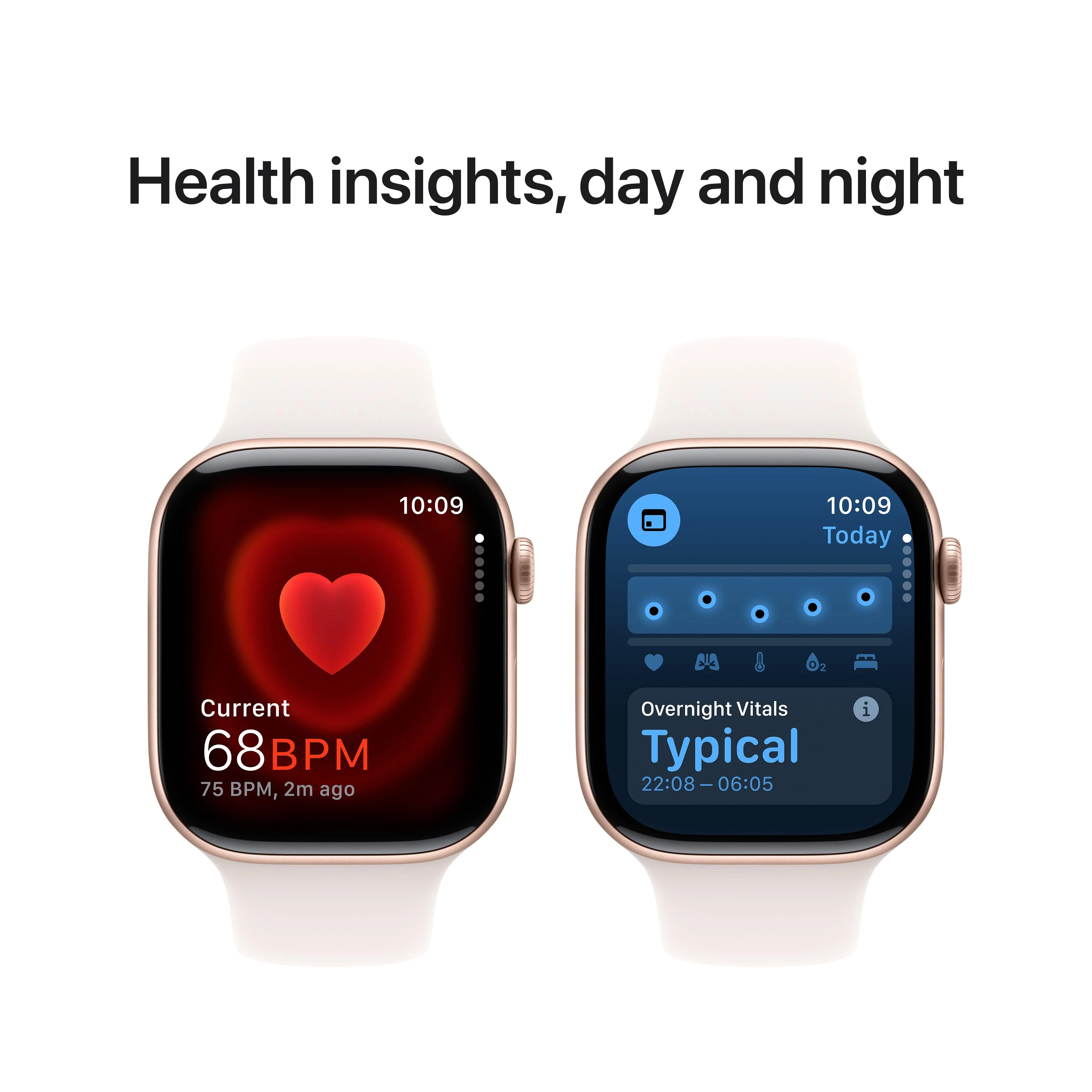Apple Watch Series 10 GPS 46mm Rose Gold Aluminium Case with Light Blush Sport Band - M/L - Image 5