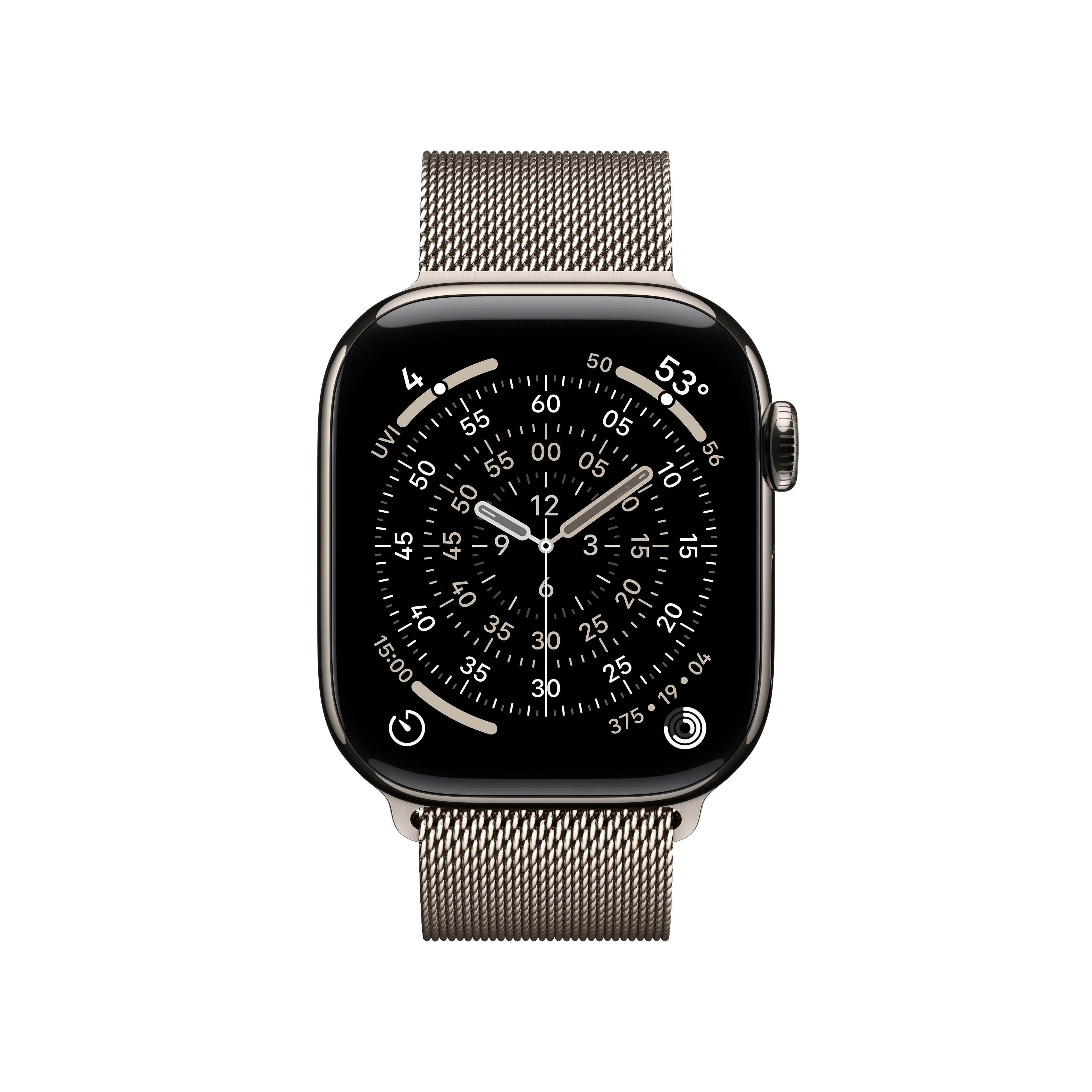 Apple Watch Series 11 GPS + Cellular 42mm Natural Titanium Case with Natural Milanese Loop - Image 2