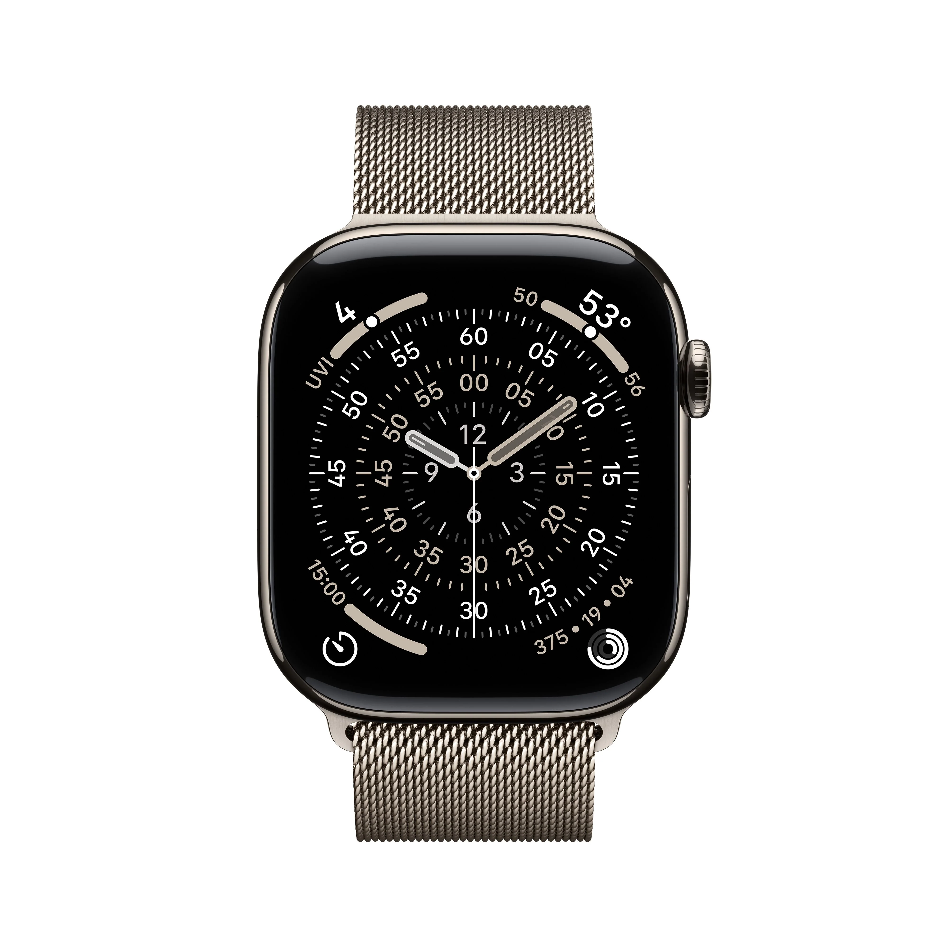 Apple Watch Series 11 GPS + Cellular 46mm Natural Titanium Case with Natural Milanese Loop - S/M - Image 2