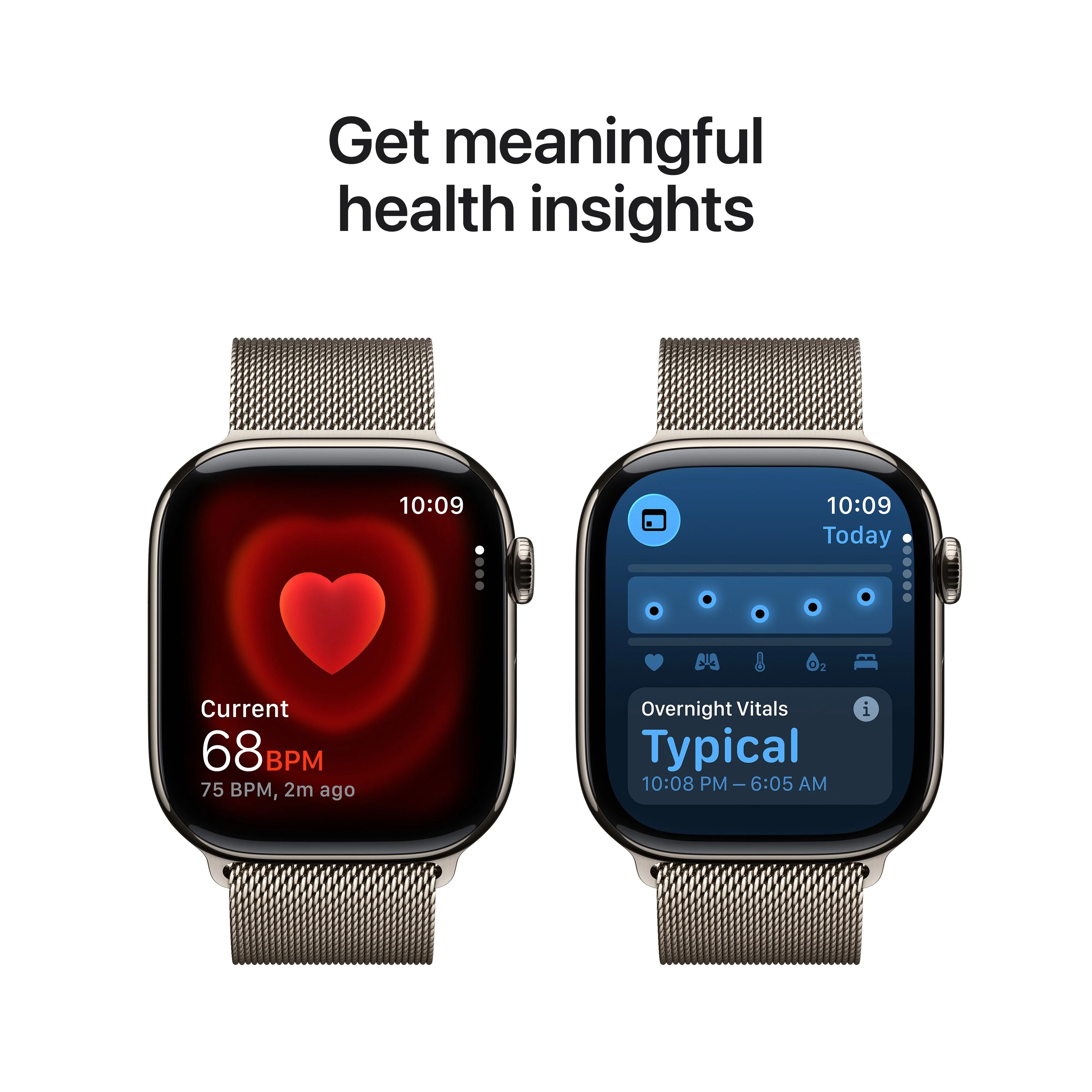 Apple Watch Series 11 GPS + Cellular 46mm Natural Titanium Case with Natural Milanese Loop - M/L - Image 5