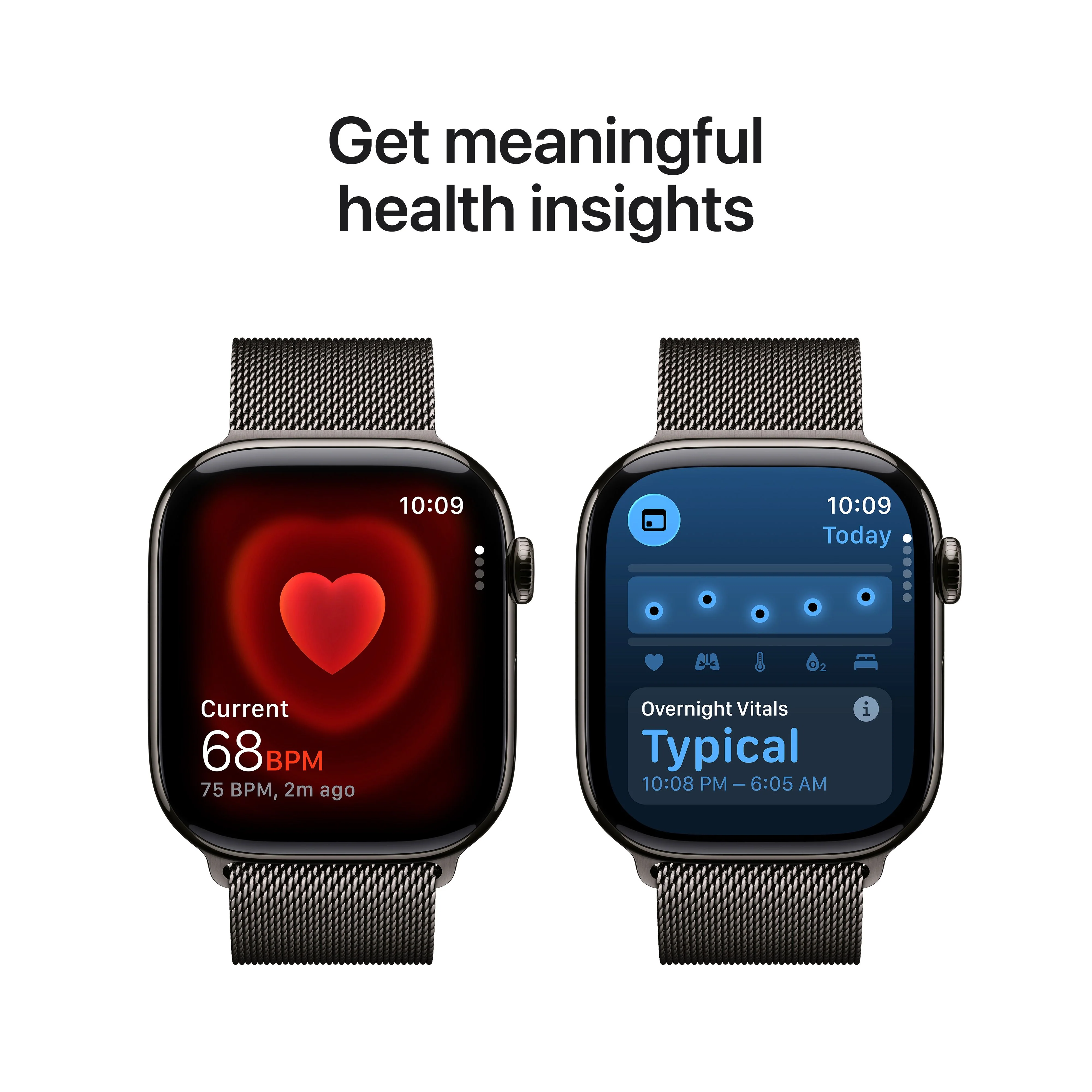 Apple Watch Series 11 GPS + Cellular 46mm Slate Titanium Case with Slate Milanese Loop - S/M - Image 5