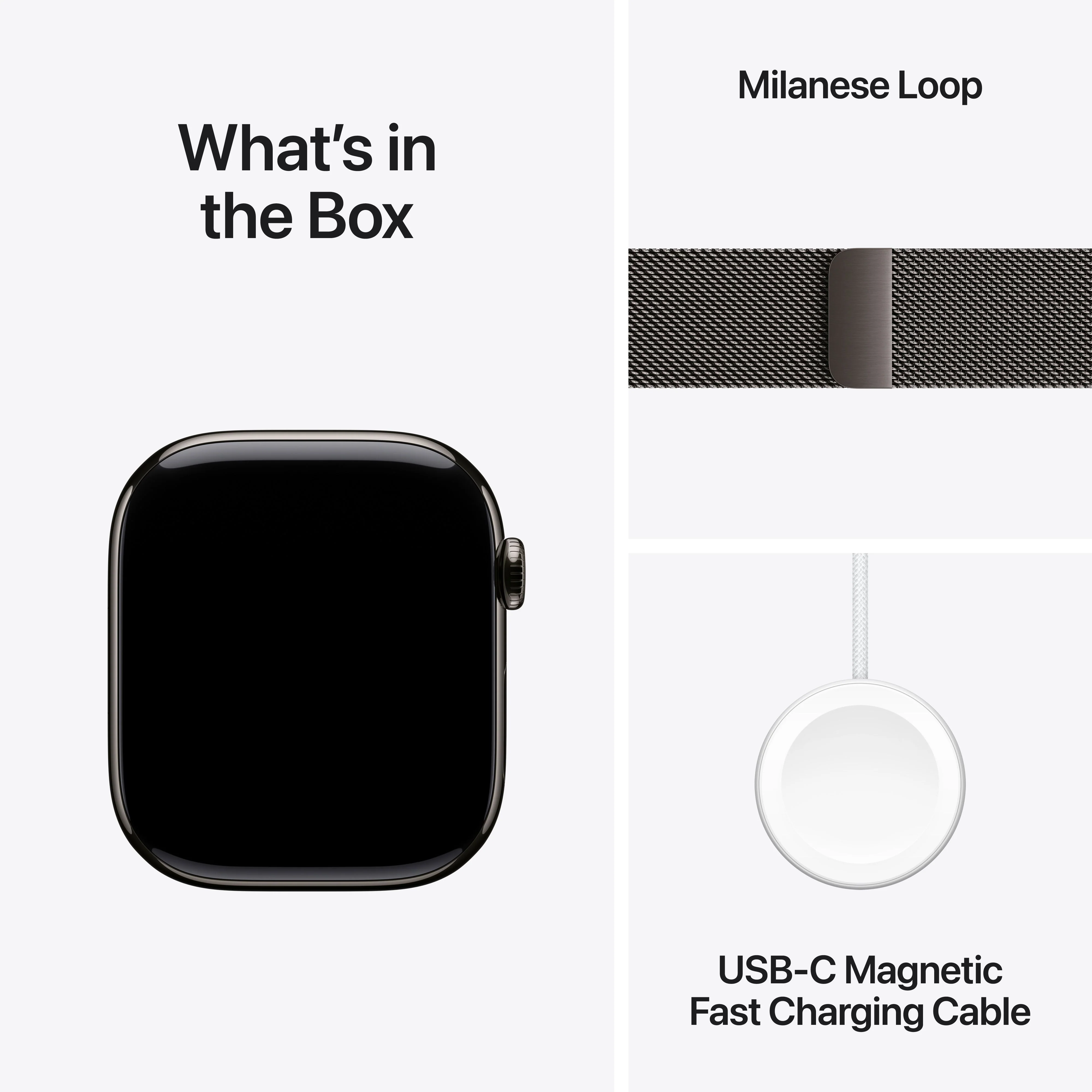 Apple Watch Series 11 GPS + Cellular 46mm Slate Titanium Case with Slate Milanese Loop - S/M - Image 8