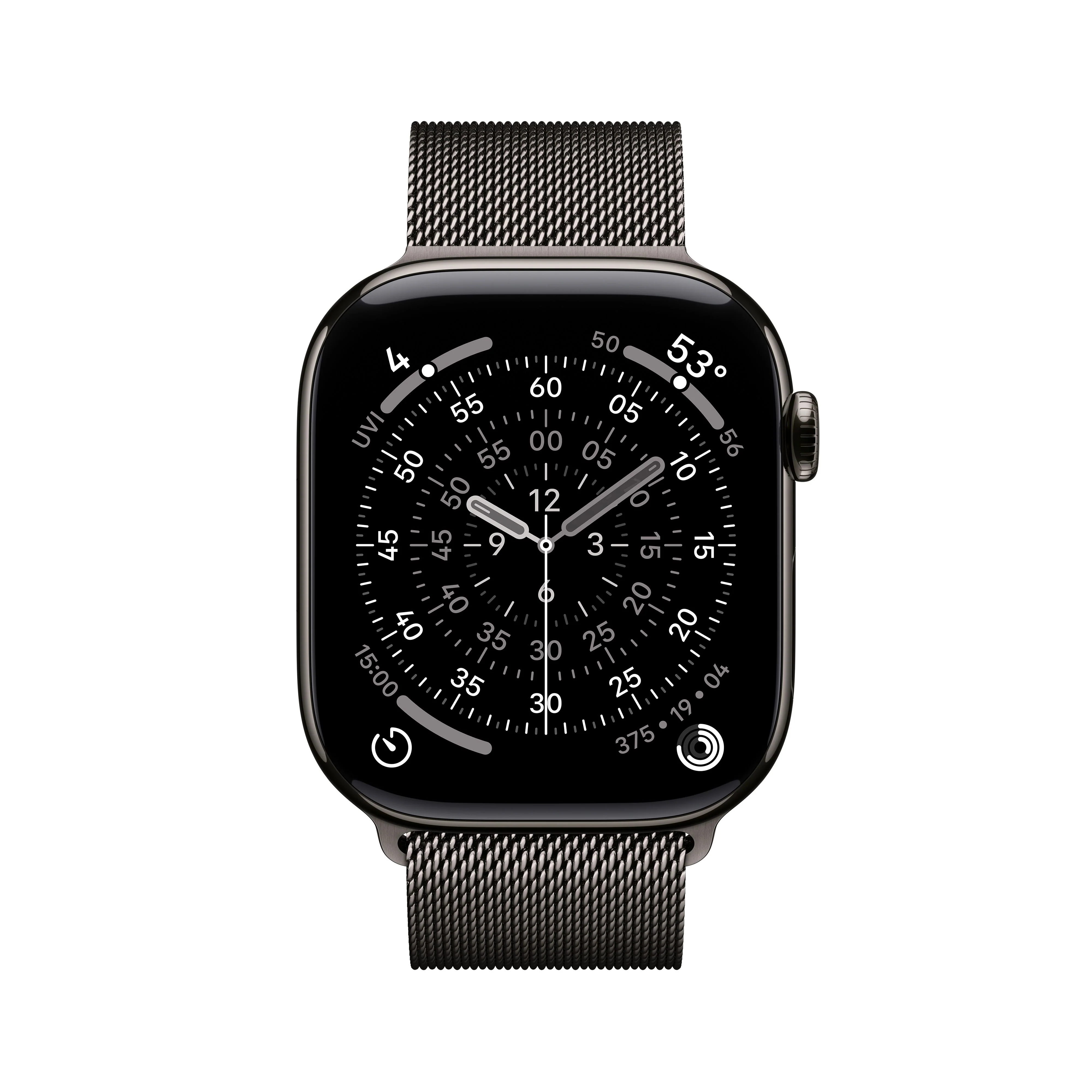 Apple Watch Series 11 GPS + Cellular 46mm Slate Titanium Case with Slate Milanese Loop - M/L - Image 2