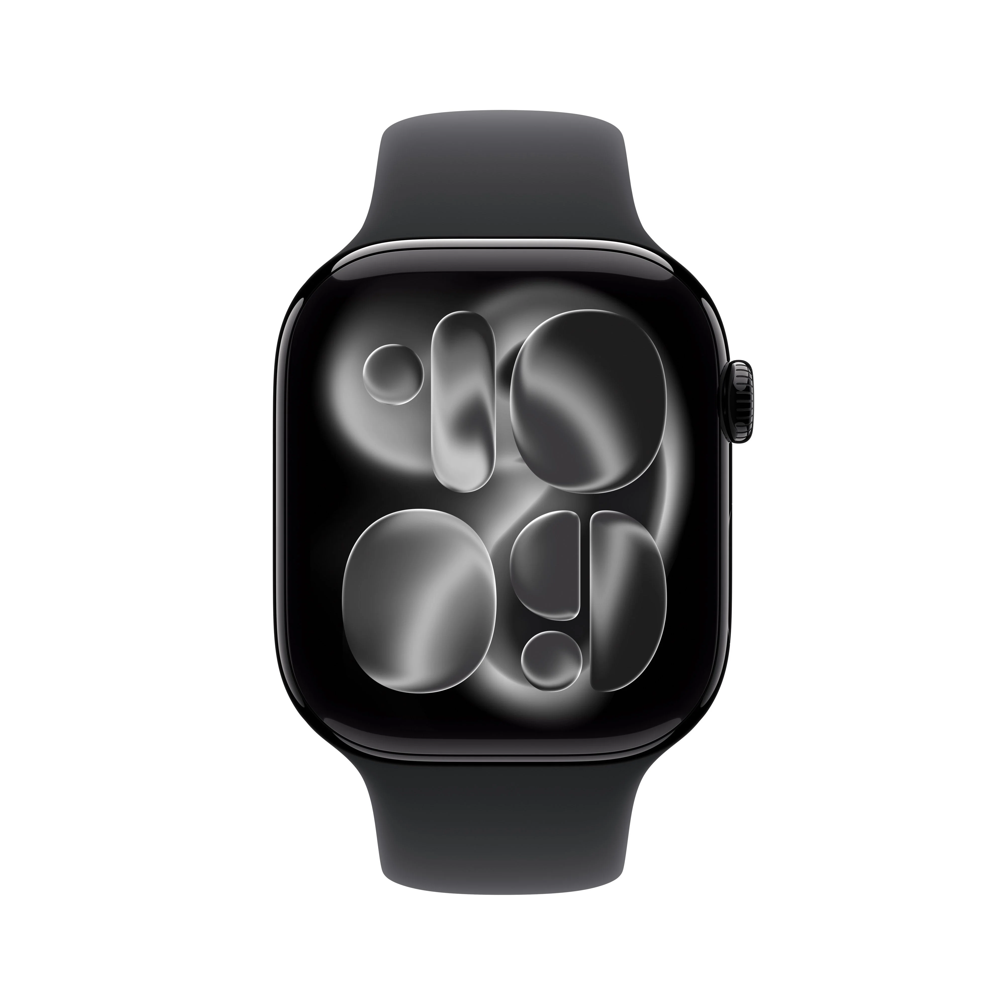 Apple Watch Series 11 GPS 46mm Jet Black Aluminium Case with Black Sport Band - S/M - Image 2