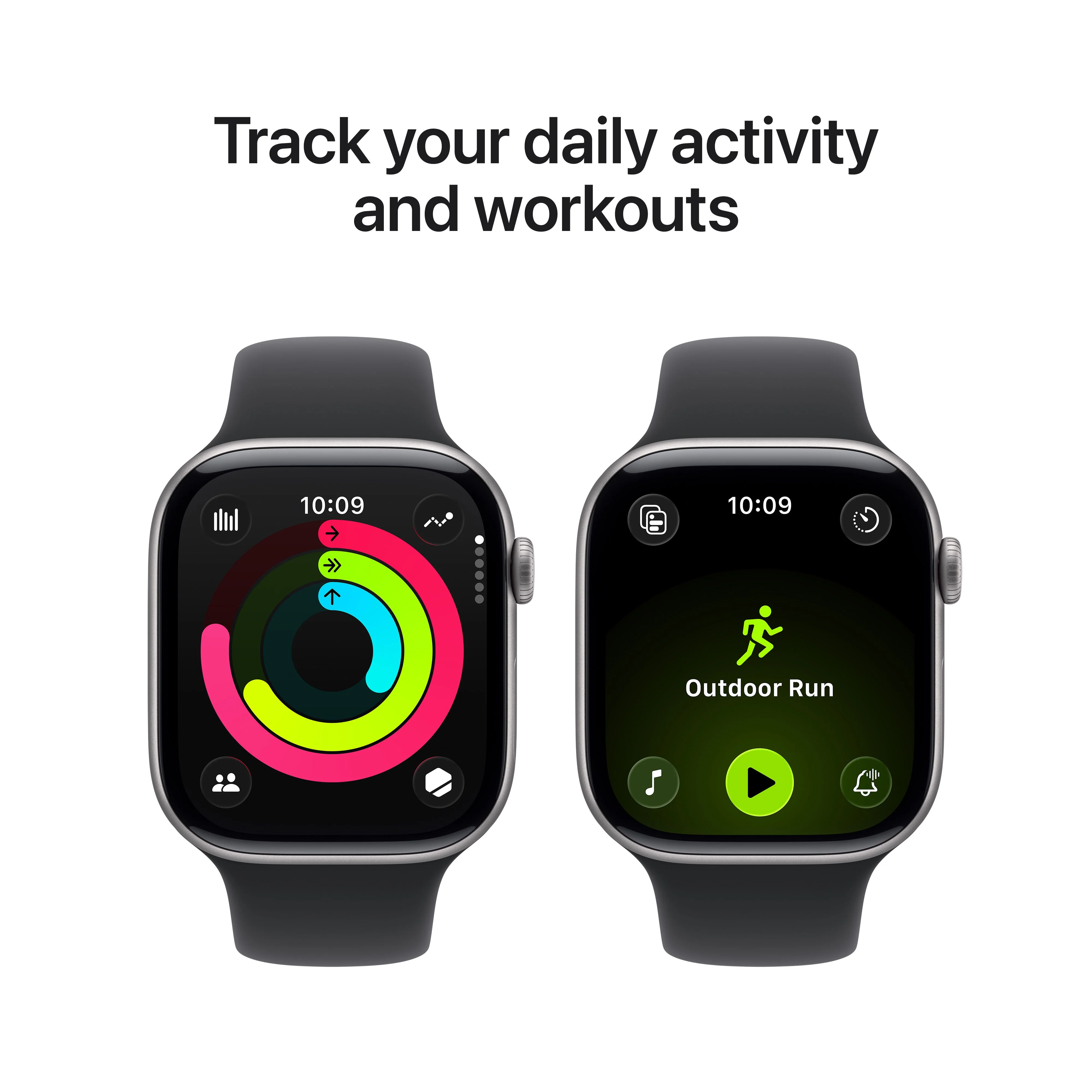Apple Watch Series 11 GPS 46mm Space Grey Aluminium Case with Black Sport Band - S/M - Image 4