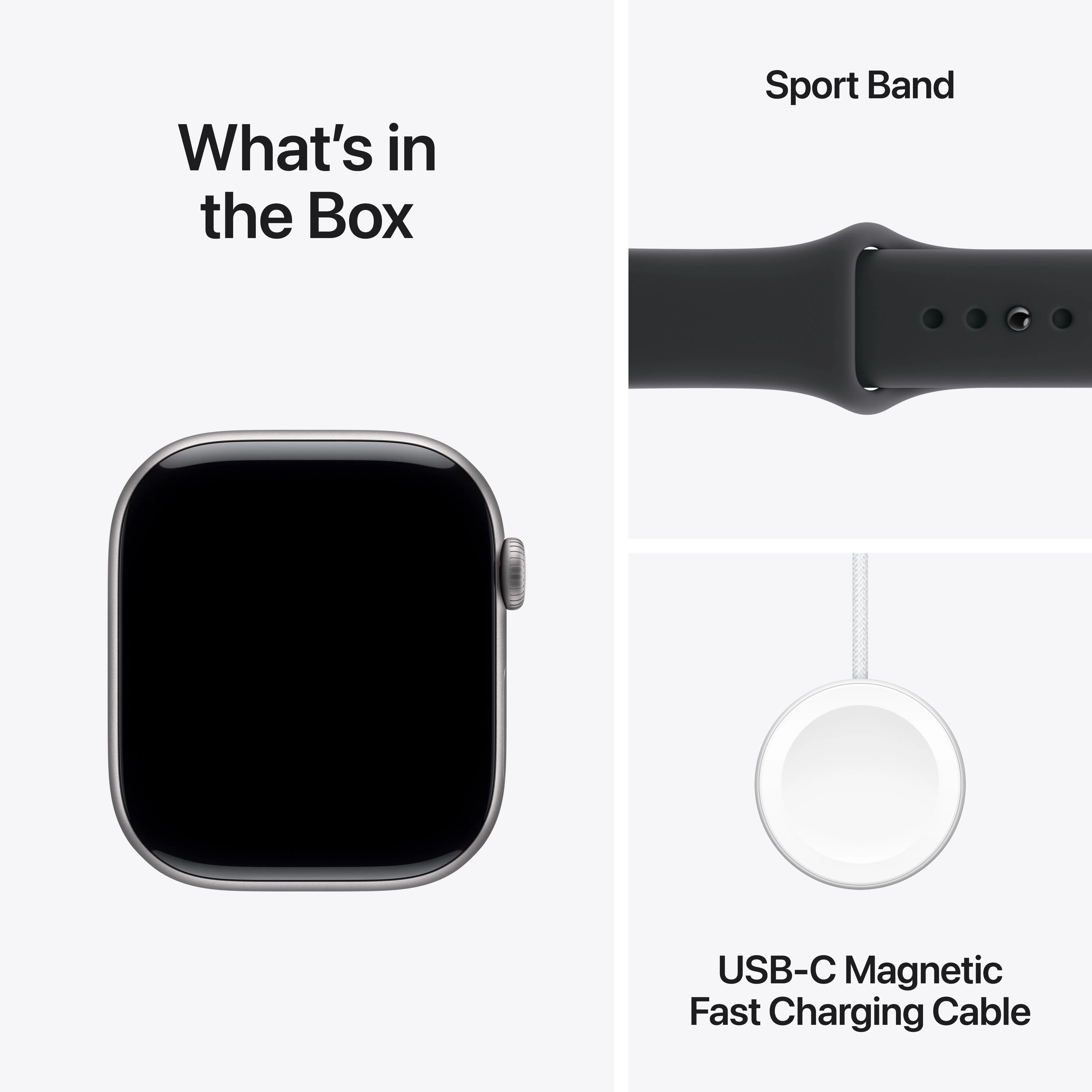 Apple Watch Series 11 GPS 46mm Space Grey Aluminium Case with Black Sport Band - M/L - Image 8