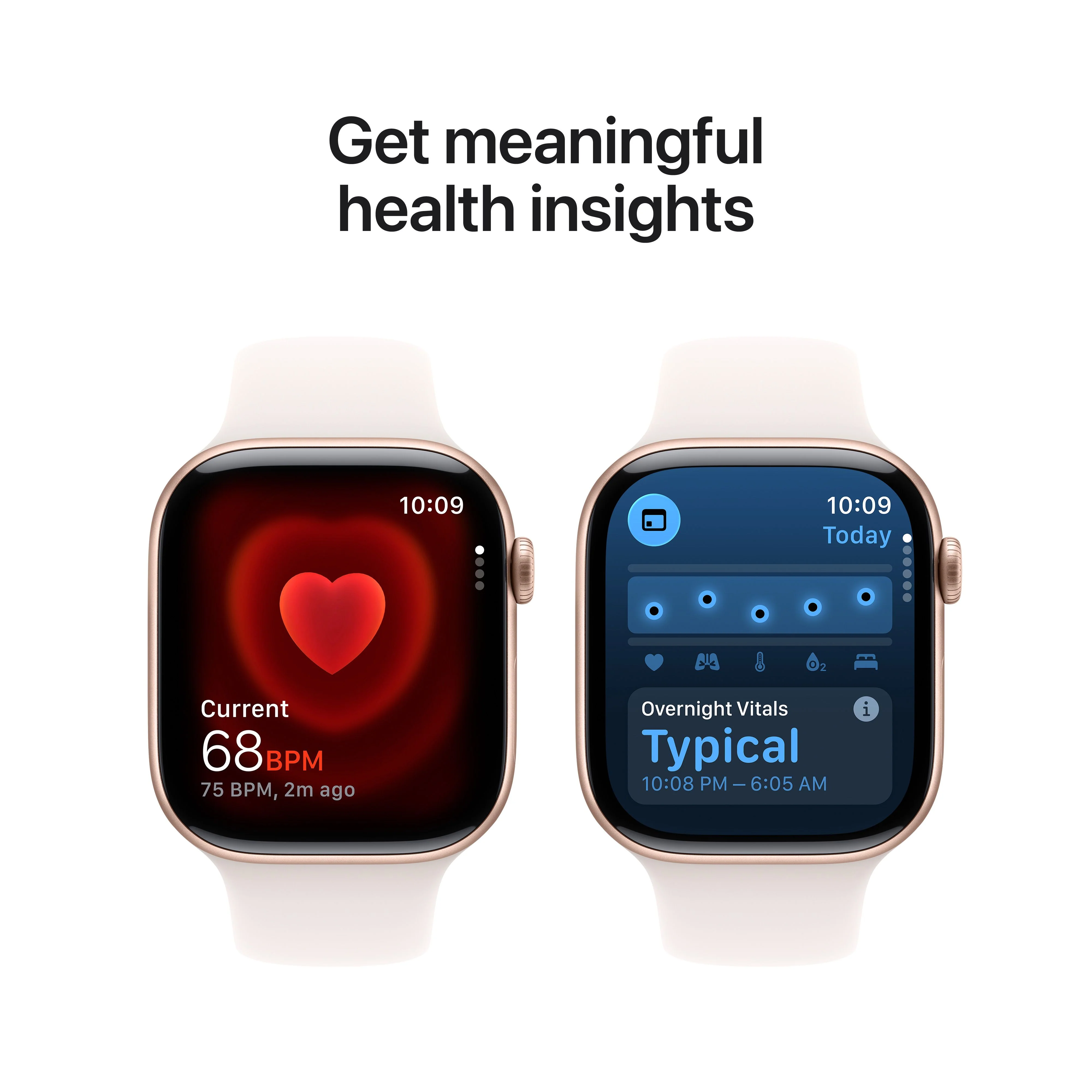Apple Watch Series 11 GPS 46mm Rose Gold Aluminium Case with Light Blush Sport Band - S/M - Image 5