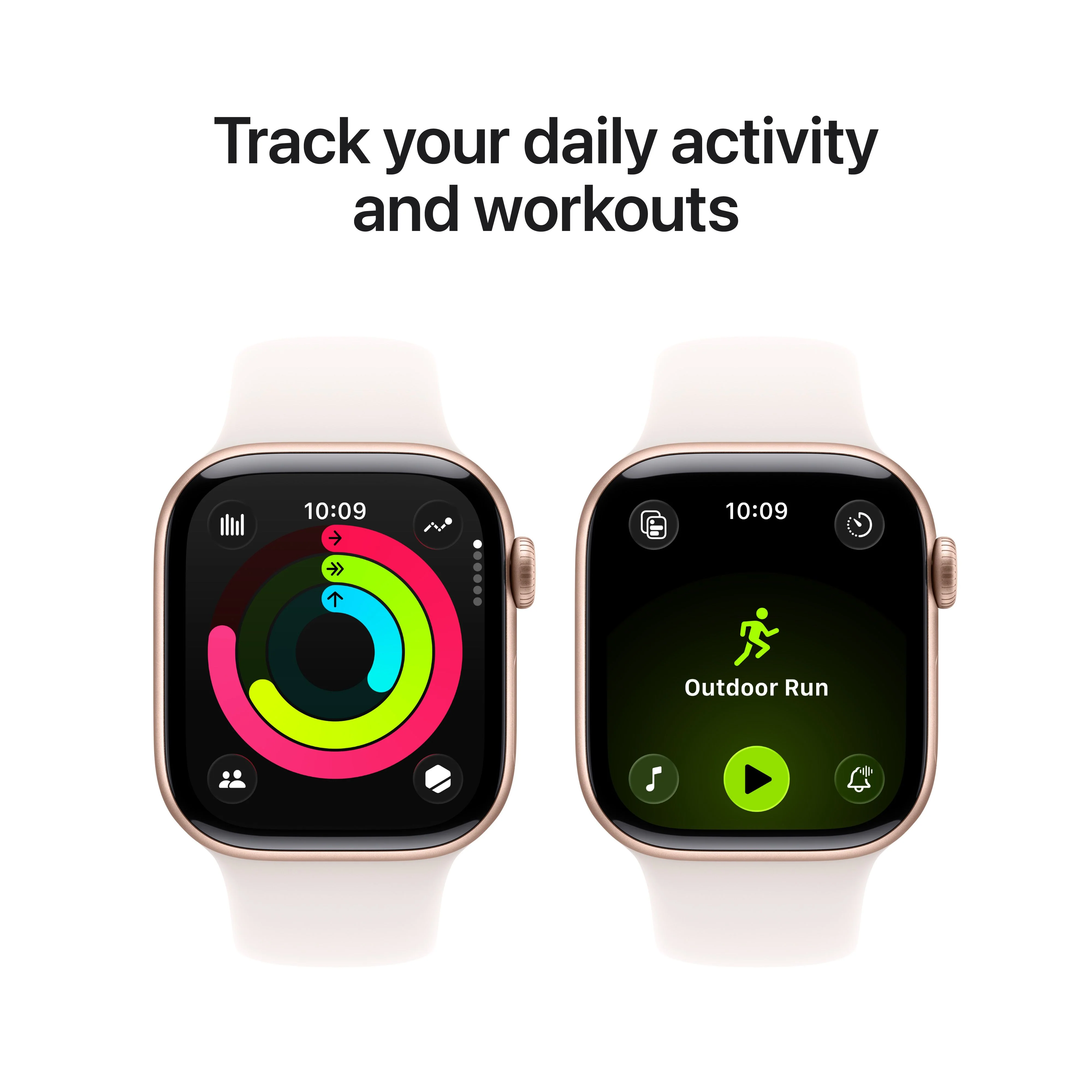 Apple Watch Series 11 GPS + Cellular 42mm Rose Gold Aluminium Case with Light Blush Sport Band - S/M - Image 4
